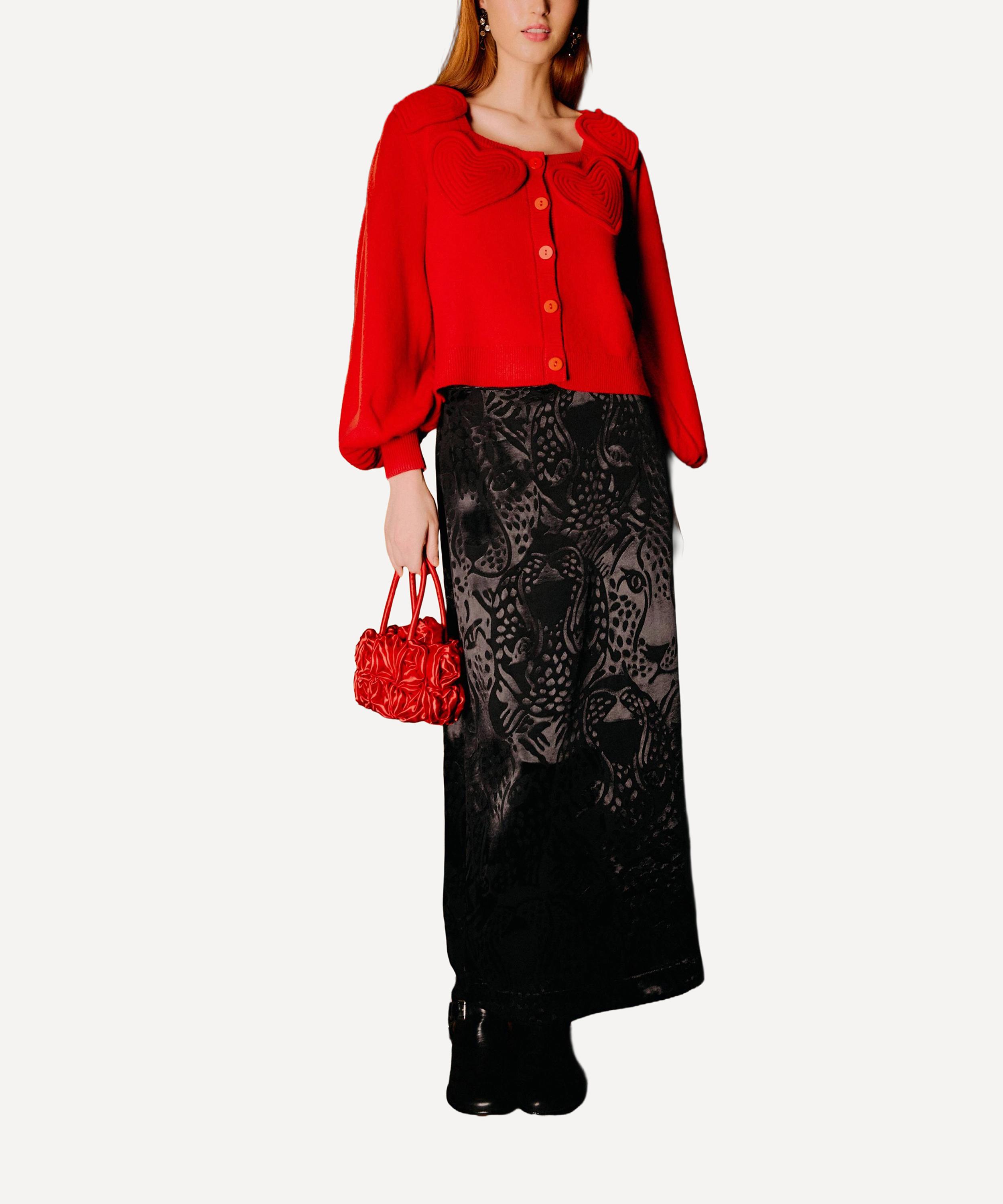 FARM Rio - Red Heartful Knit Cardigan