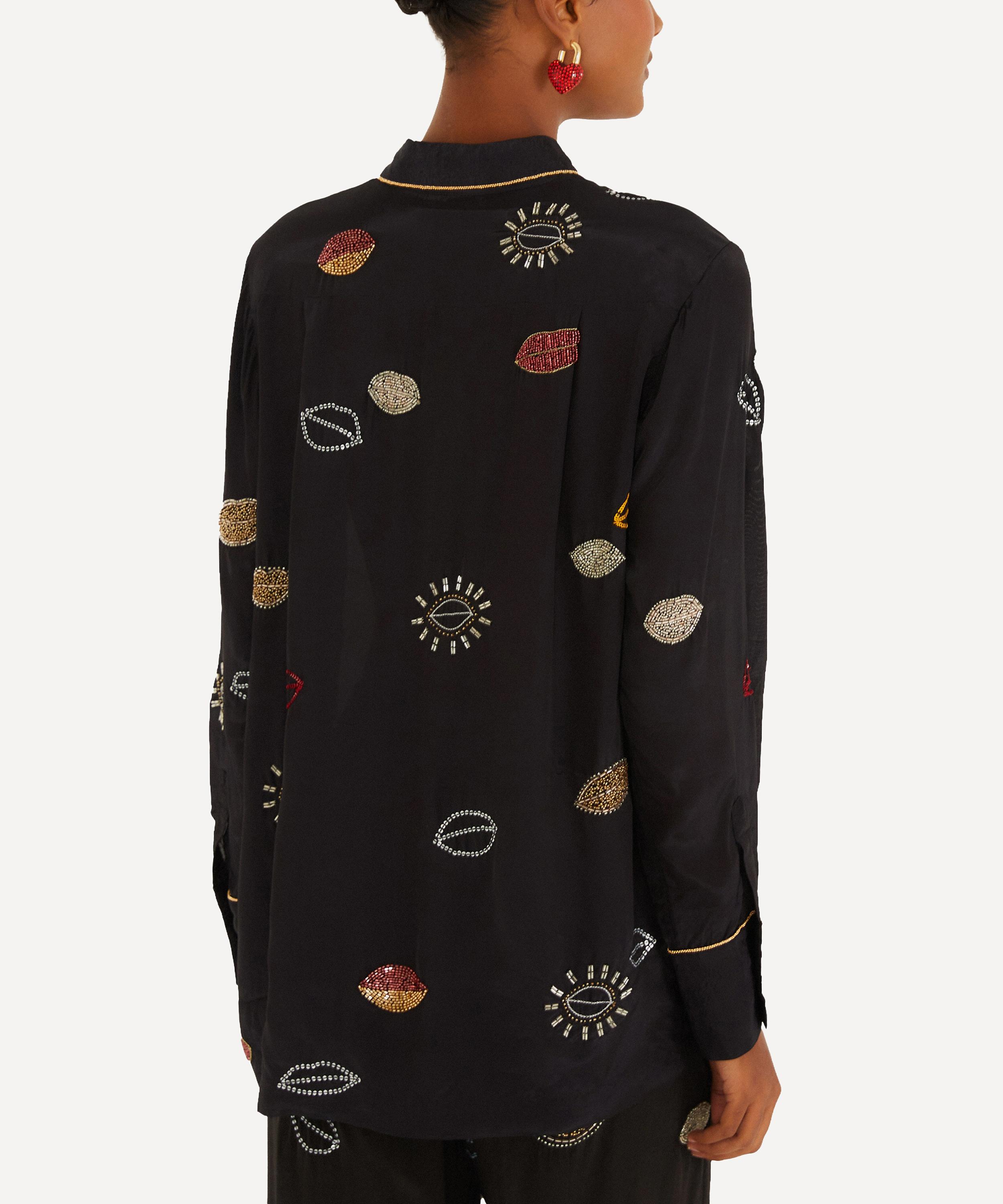 FARM Rio - Black Beaded Kisses Pyjama Shirt image number 1