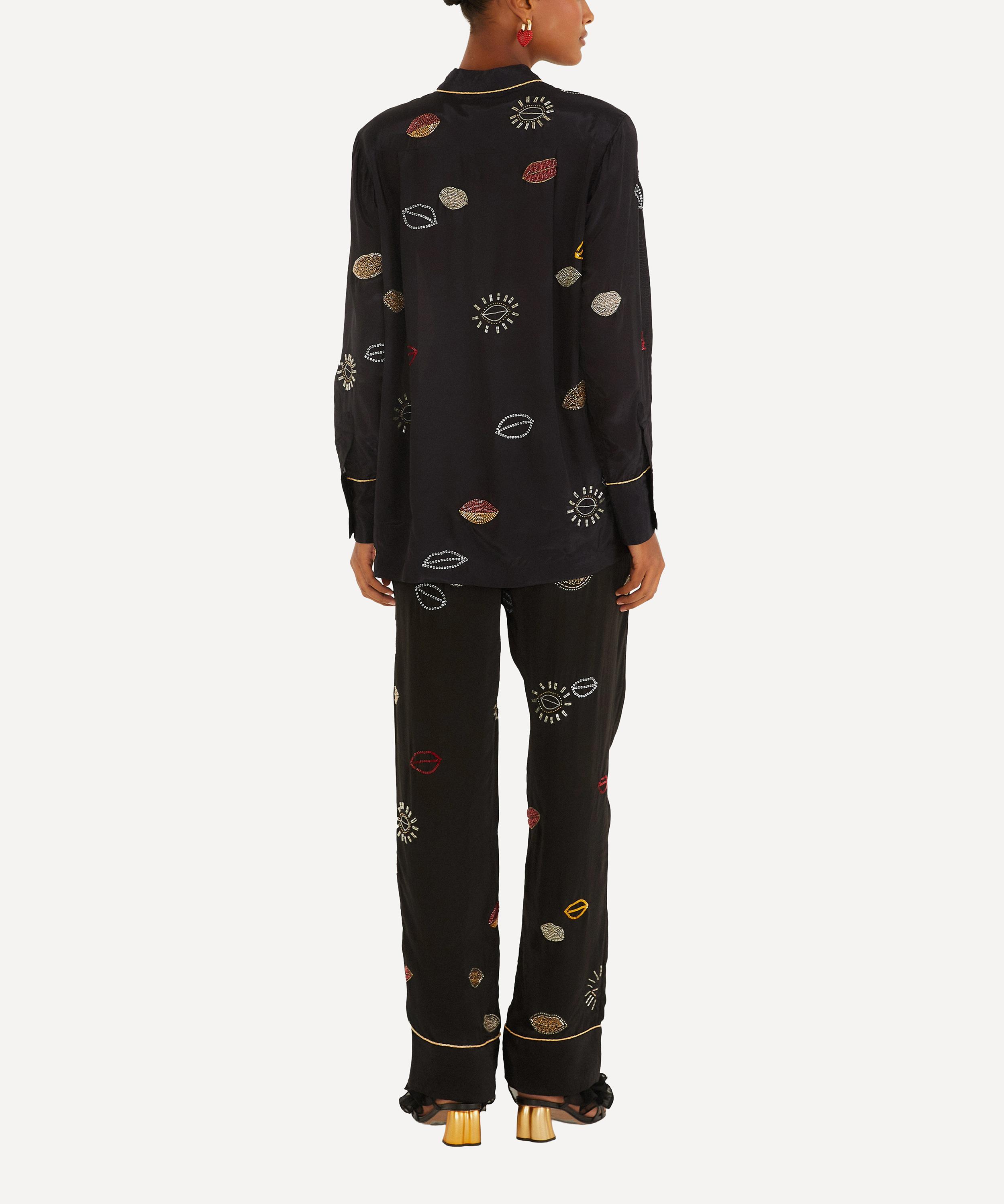 FARM Rio - Black Beaded Kisses Pyjama Trousers image number 1