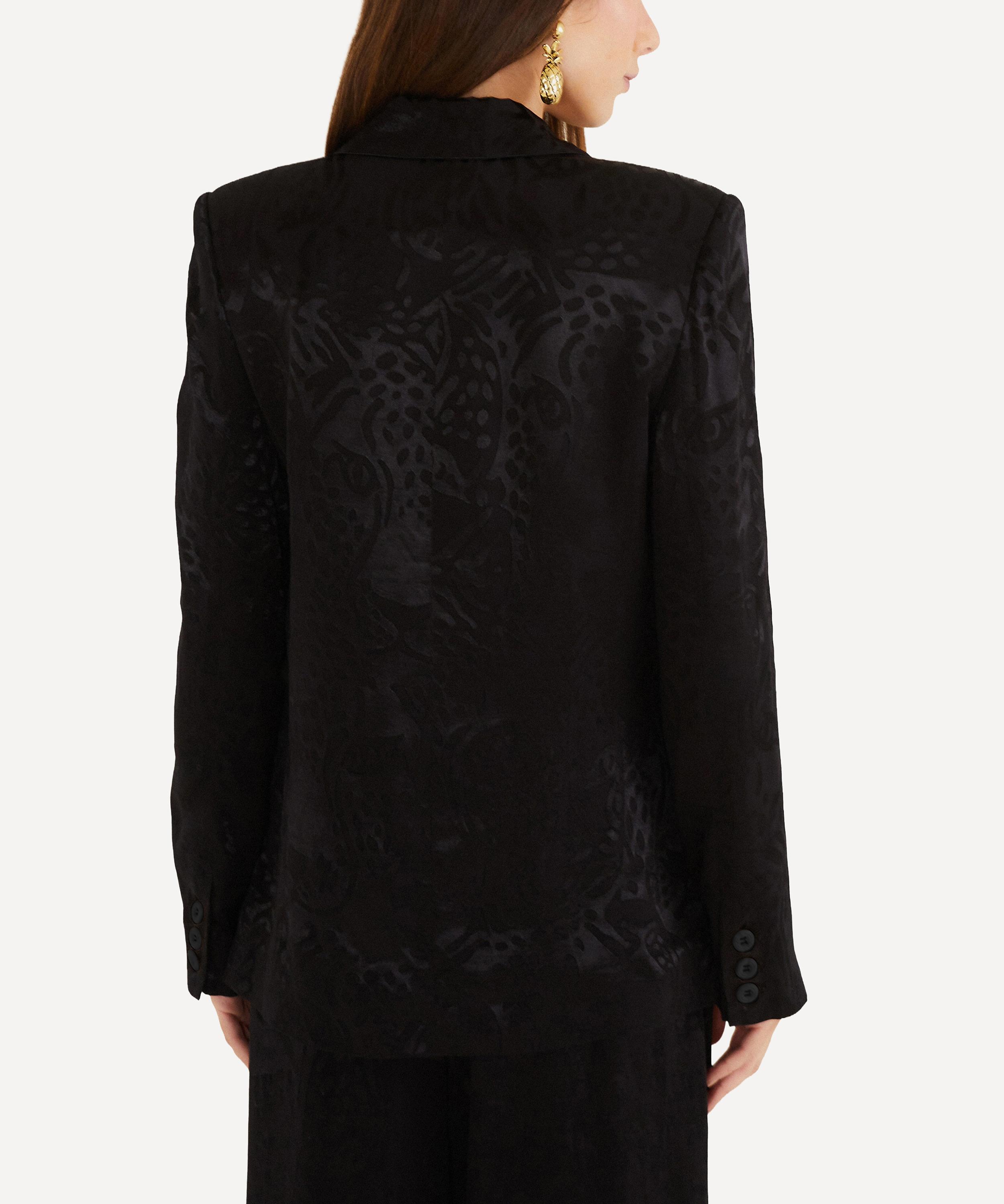 FARM Rio - Black Leopard Jacquard Blazer image number 1
