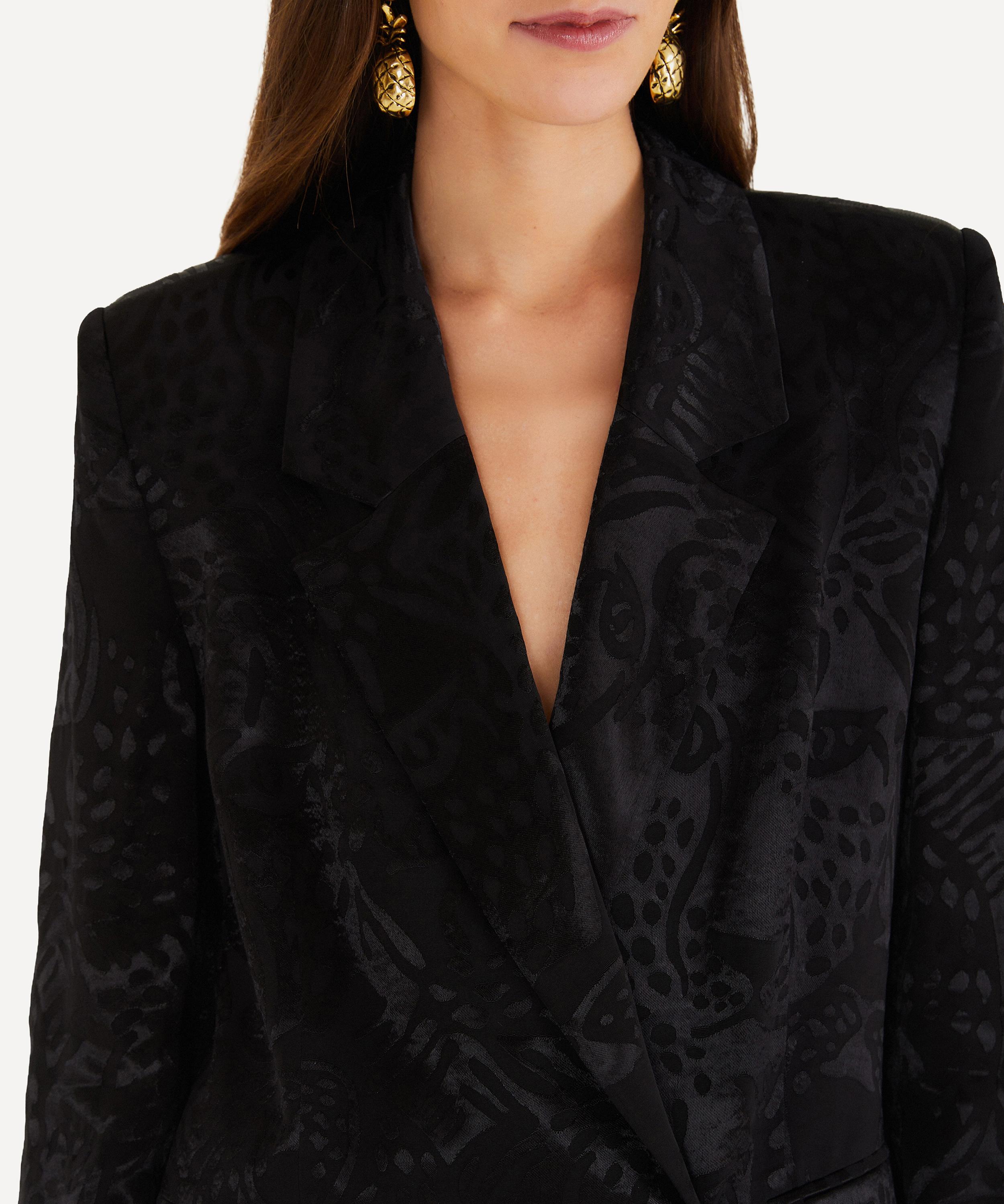 FARM Rio - Black Leopard Jacquard Blazer image number 2