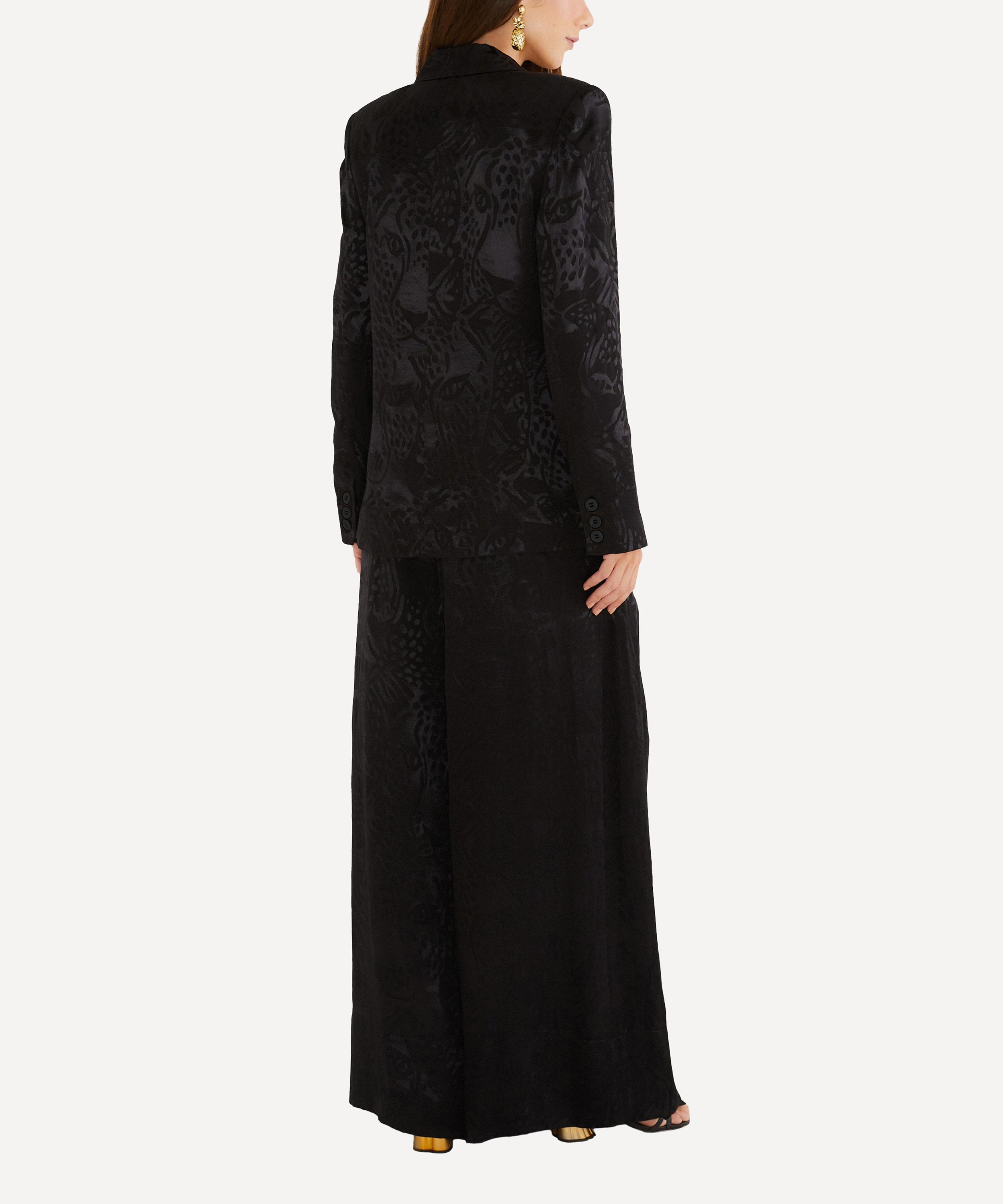 FARM Rio - Black Leopard Jacquard Trousers image number 1