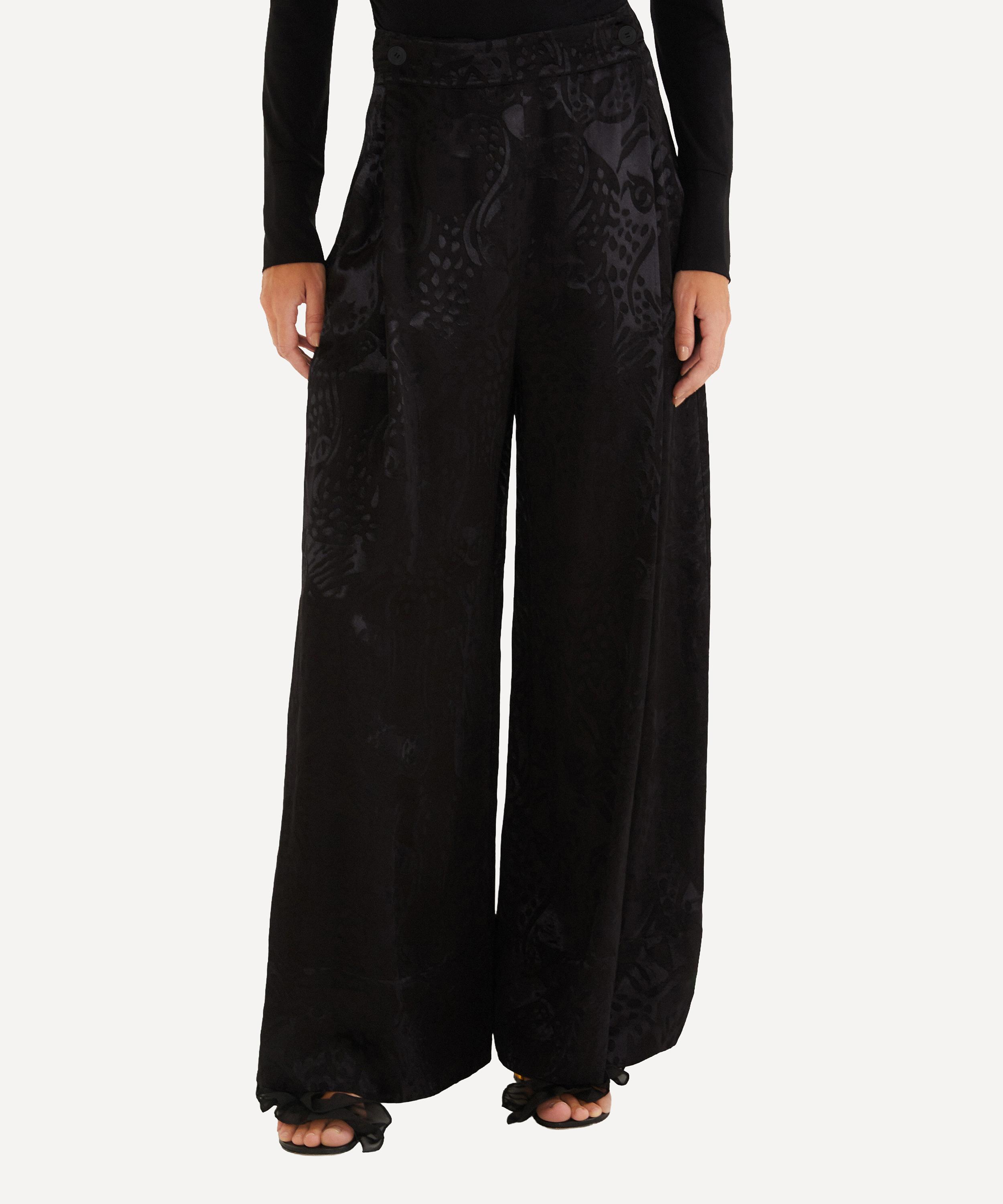 FARM Rio - Black Leopard Jacquard Trousers image number 2