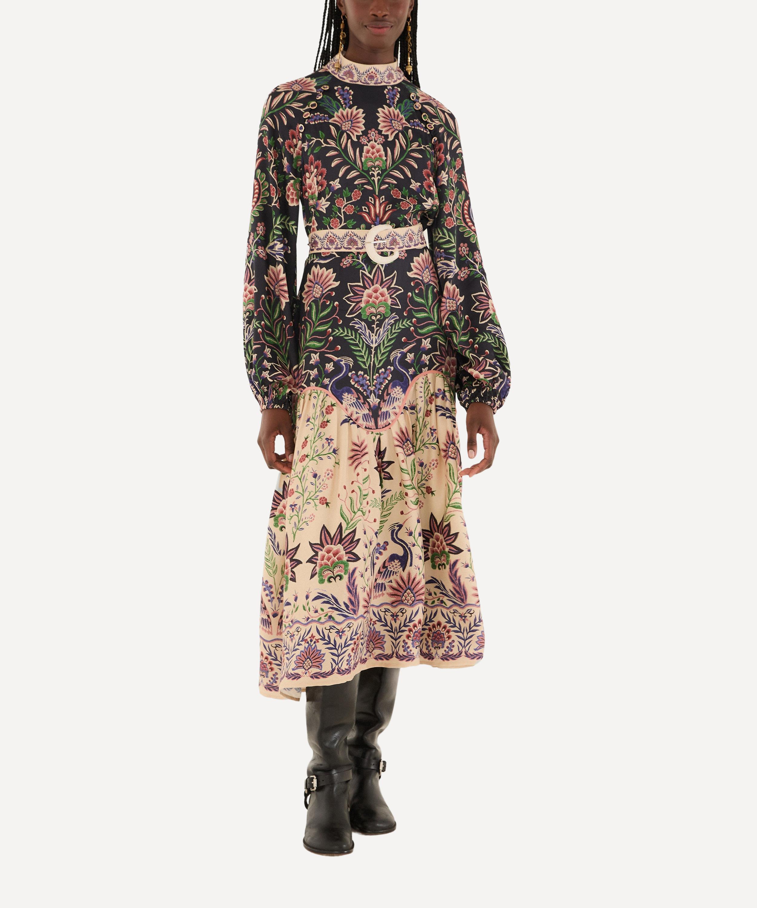 FARM Rio - Black Marvelous Garden Midi Dress image number 0