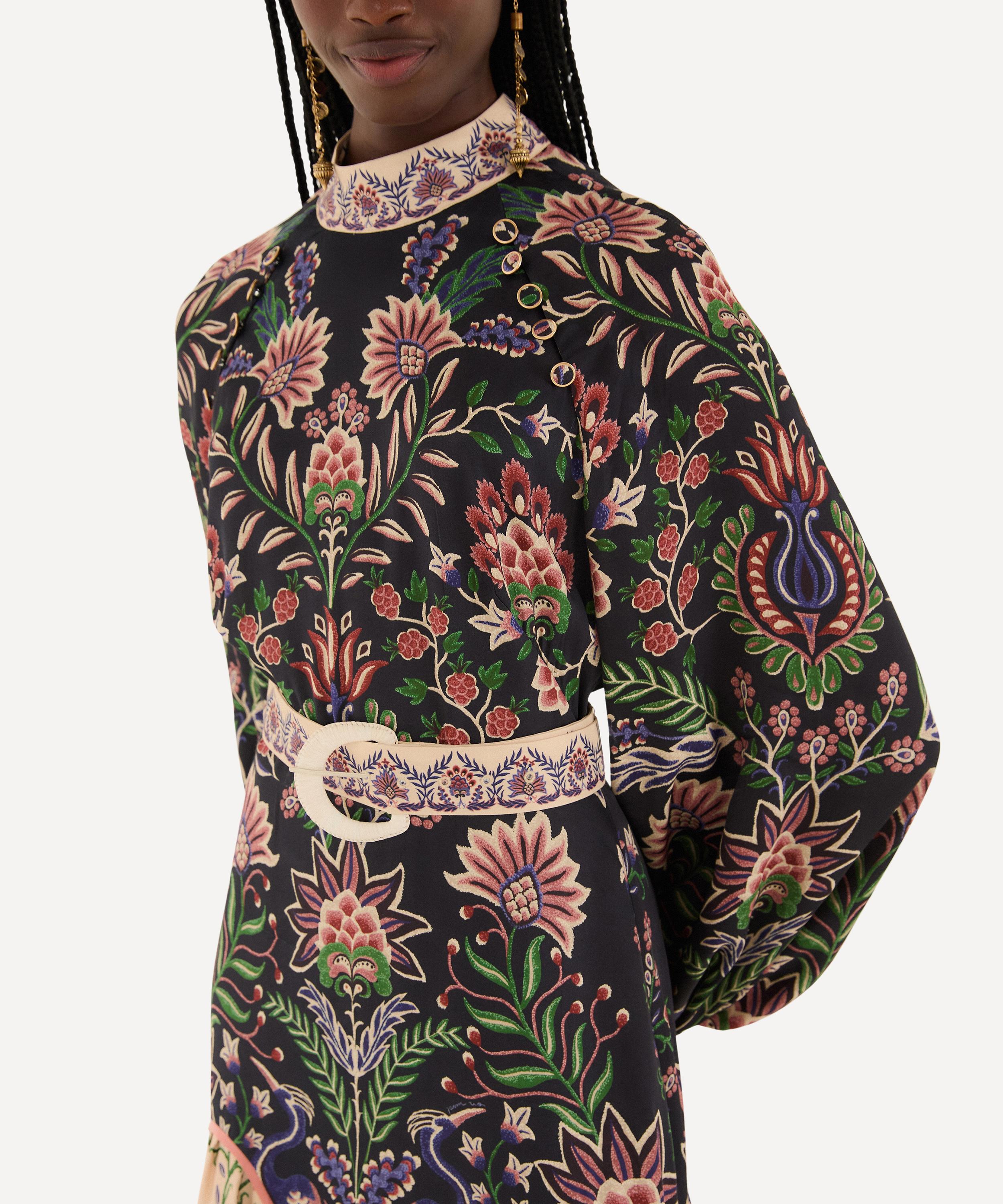 FARM Rio - Black Marvelous Garden Midi Dress image number 2
