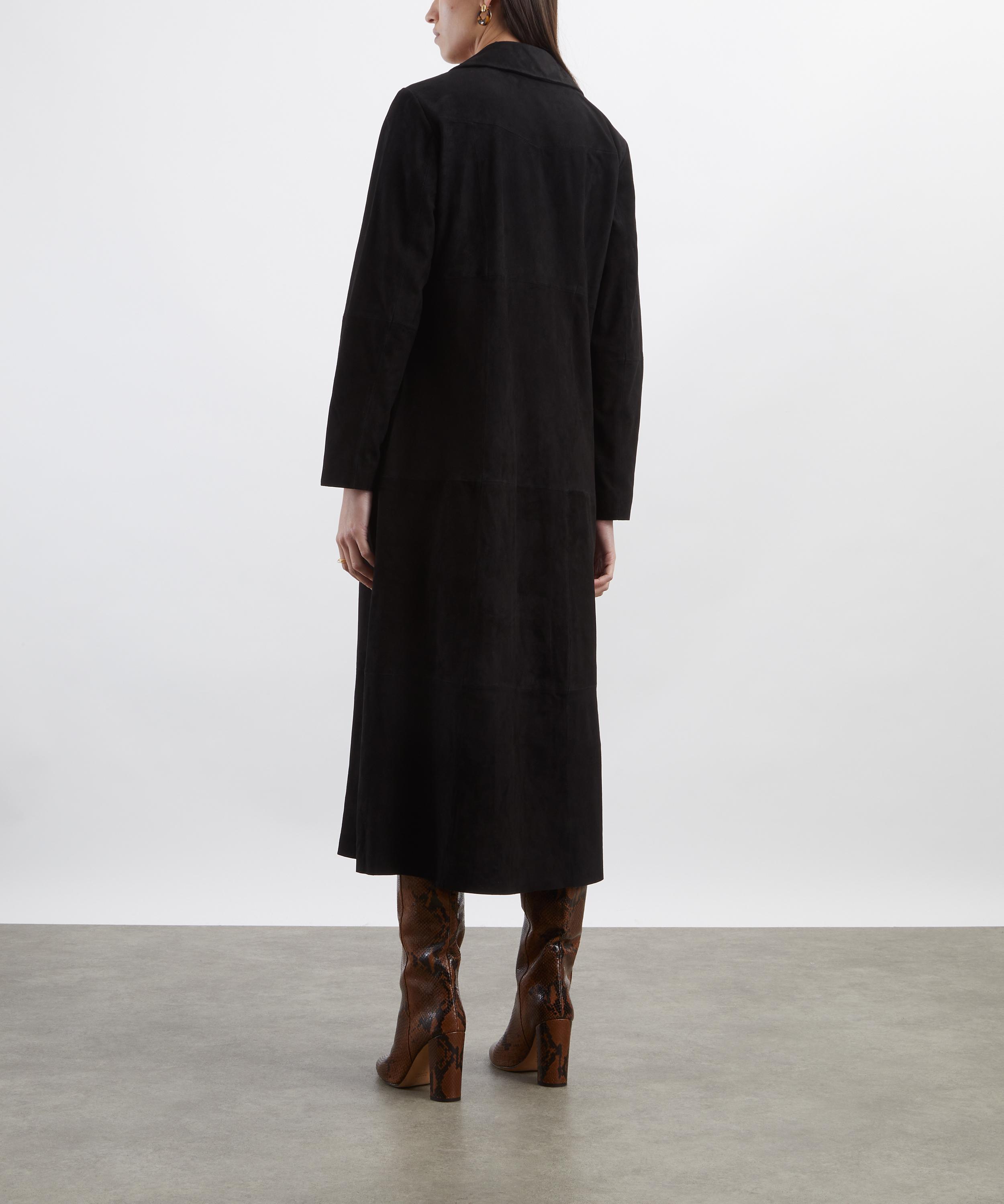 RIXO - Astraea Black Suede Coat image number 3