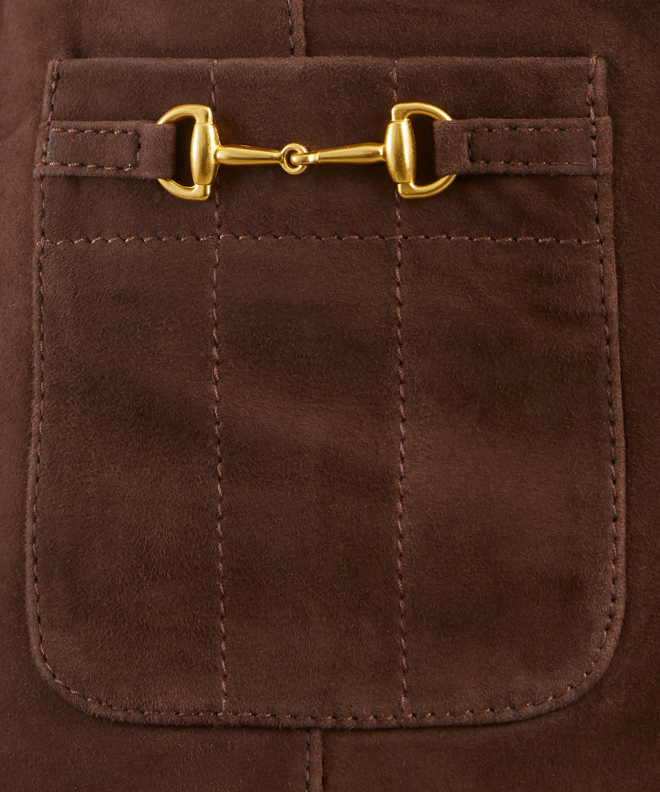 RIXO - Edwina Suede Midi Skirt image number 4