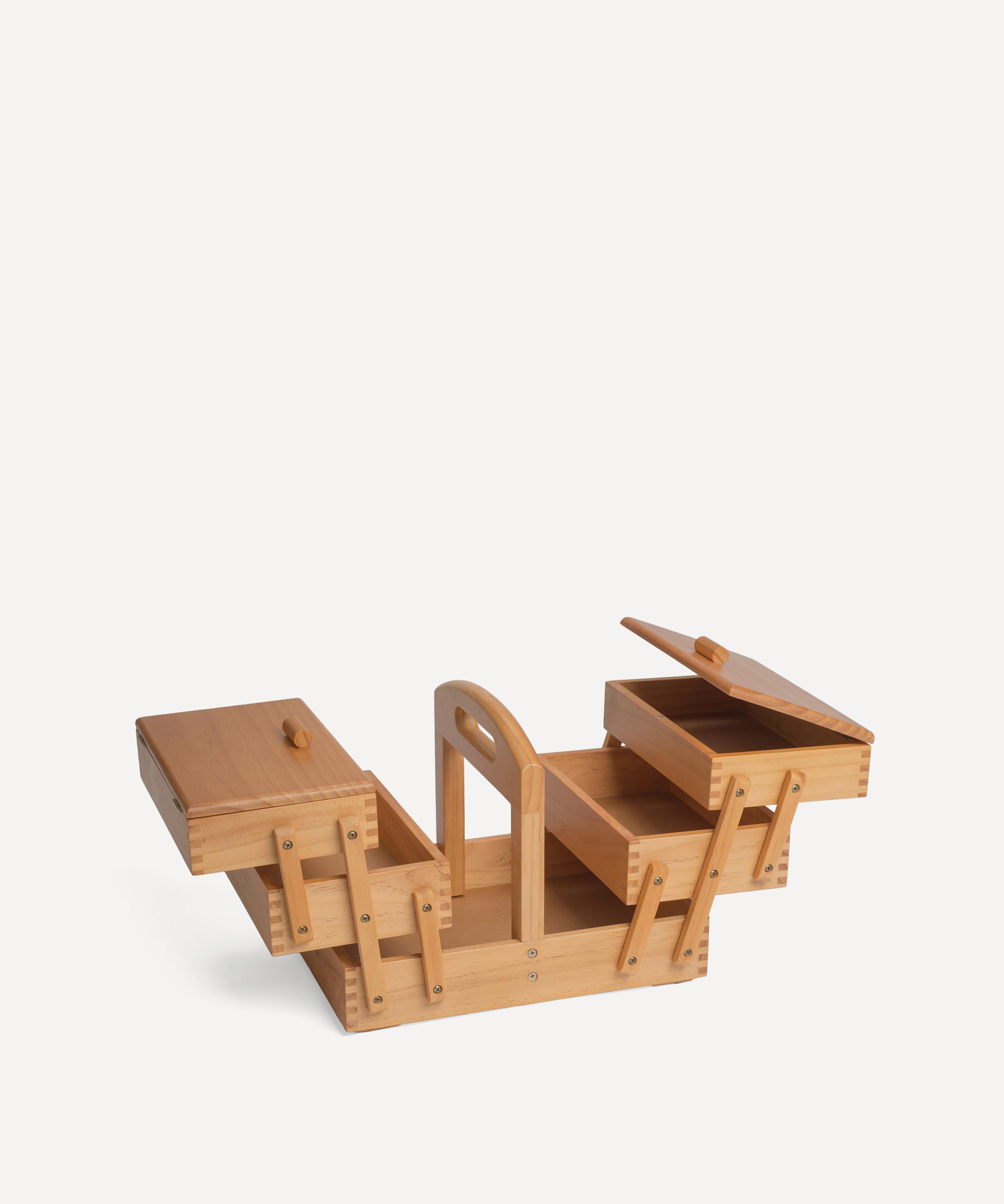 Groves - 3-Tier Cantilever Wooden Sewing Box image number 2