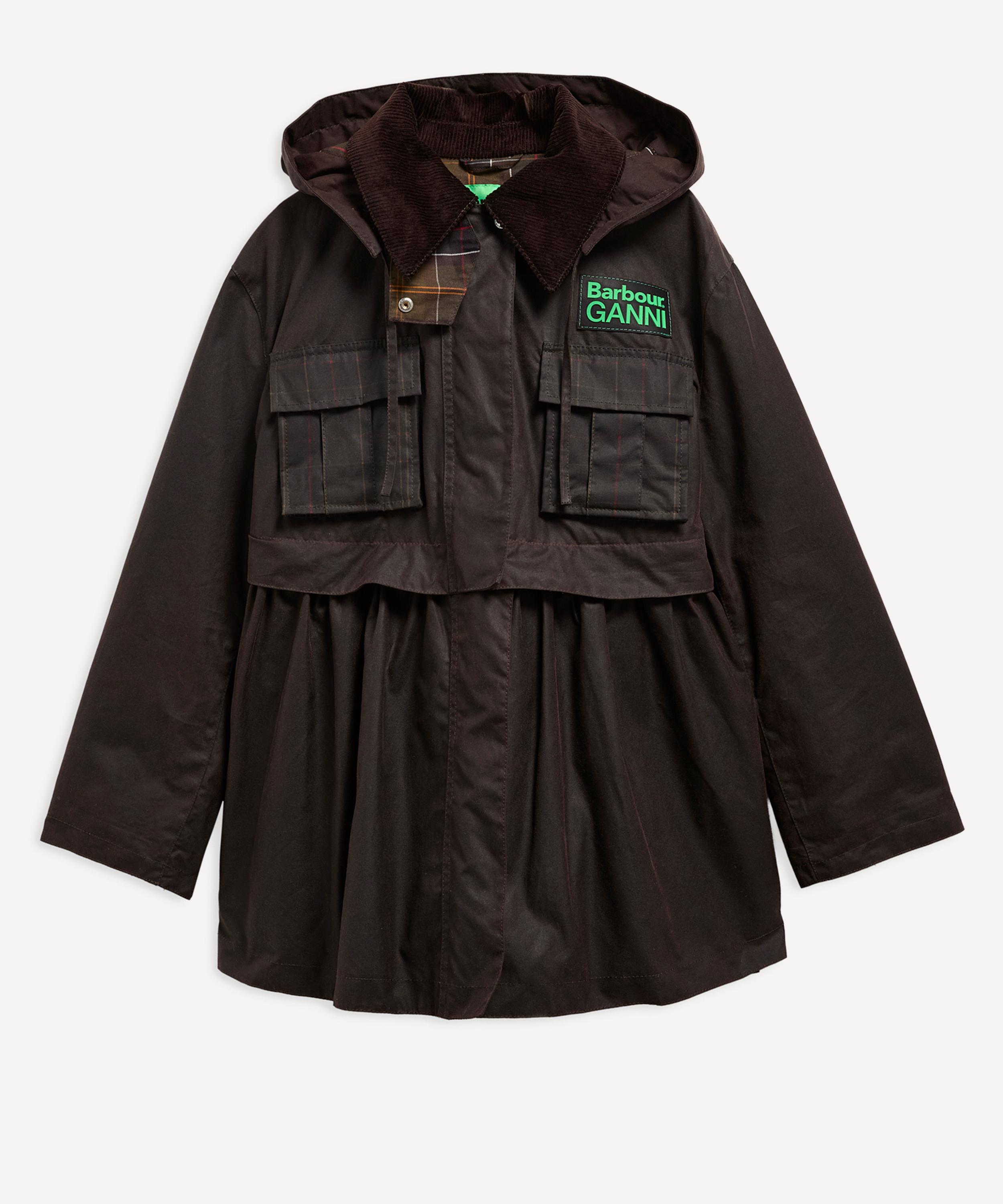 Barbour - x GANNI Tartan Peplum Waxed Jacket