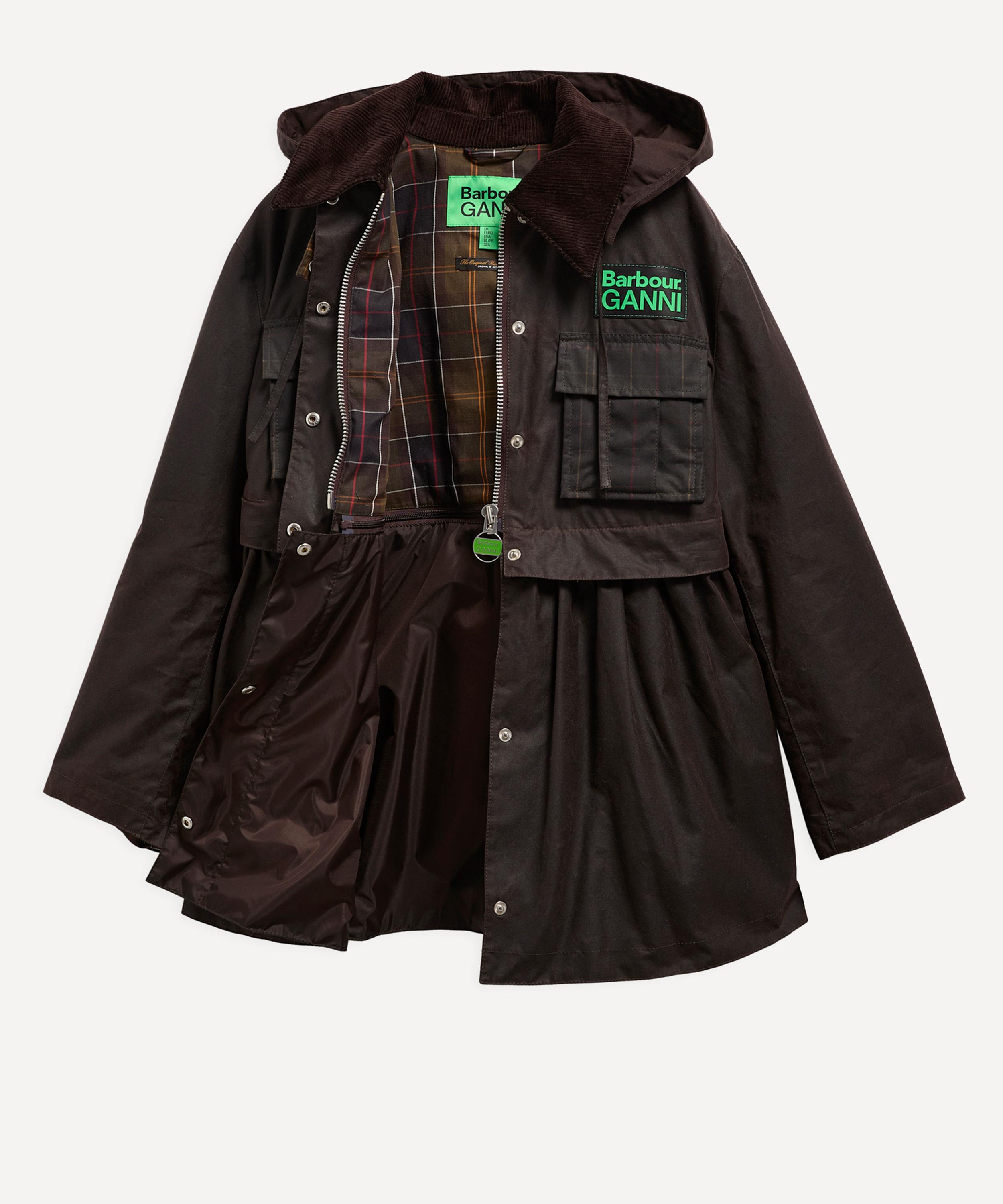 Barbour - x GANNI Tartan Peplum Waxed Jacket image number 8