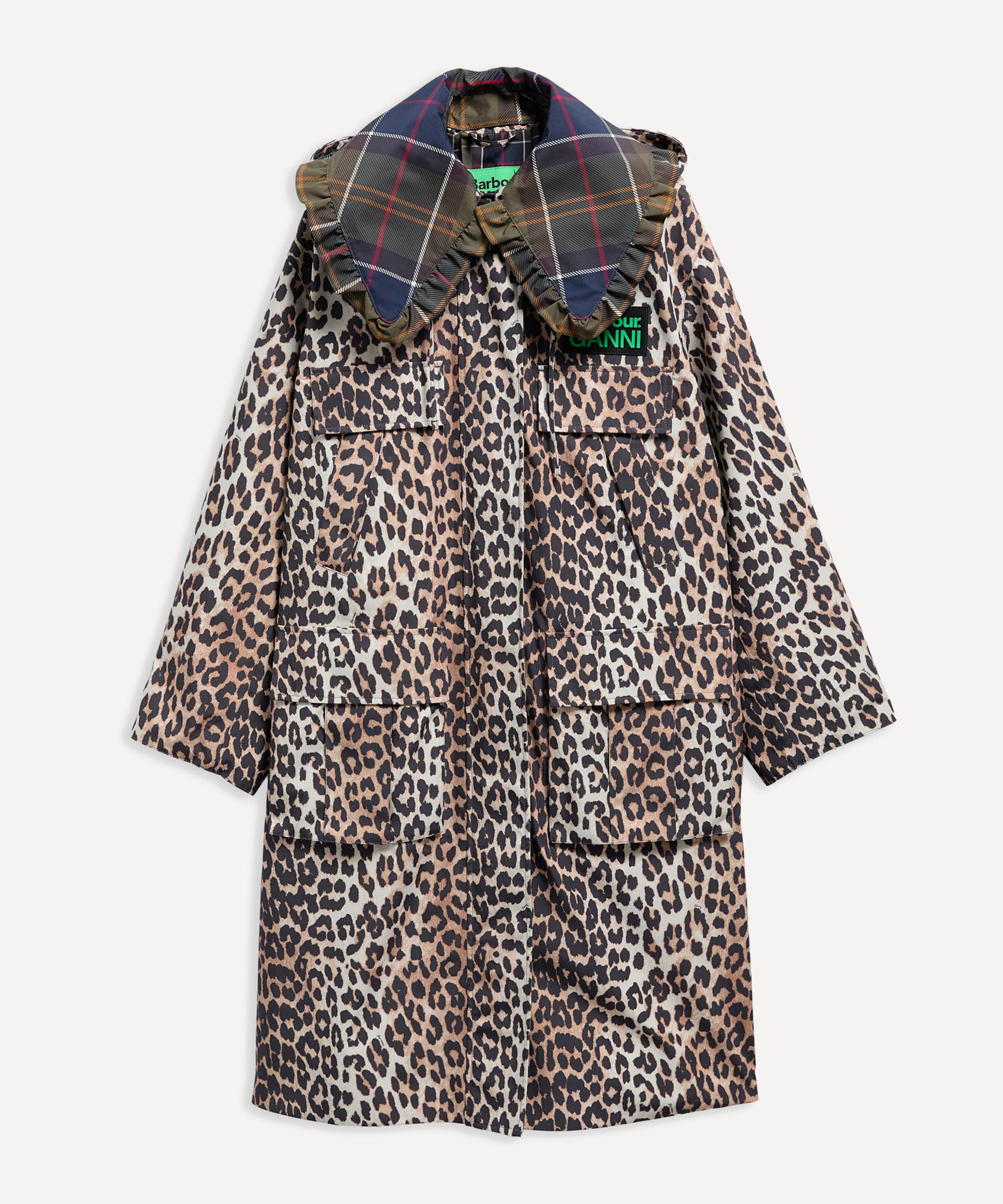 Barbour - x GANNI Leopard Print Waterproof Parka Jacket