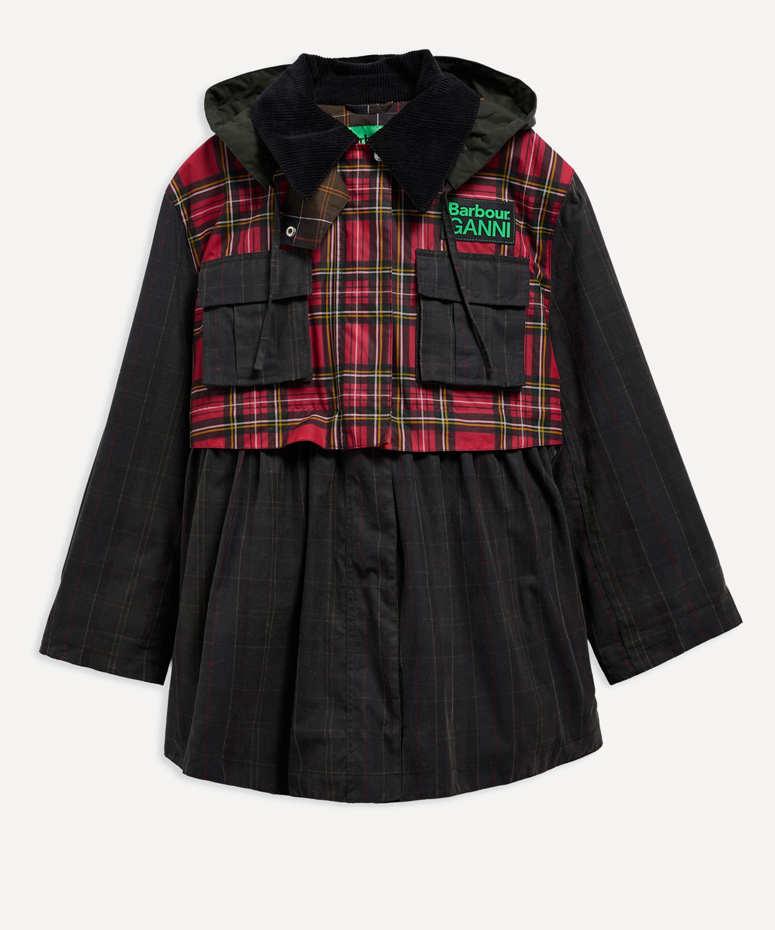 Barbour - x GANNI Royal Stewart Tartan Peplum Waxed Jacket