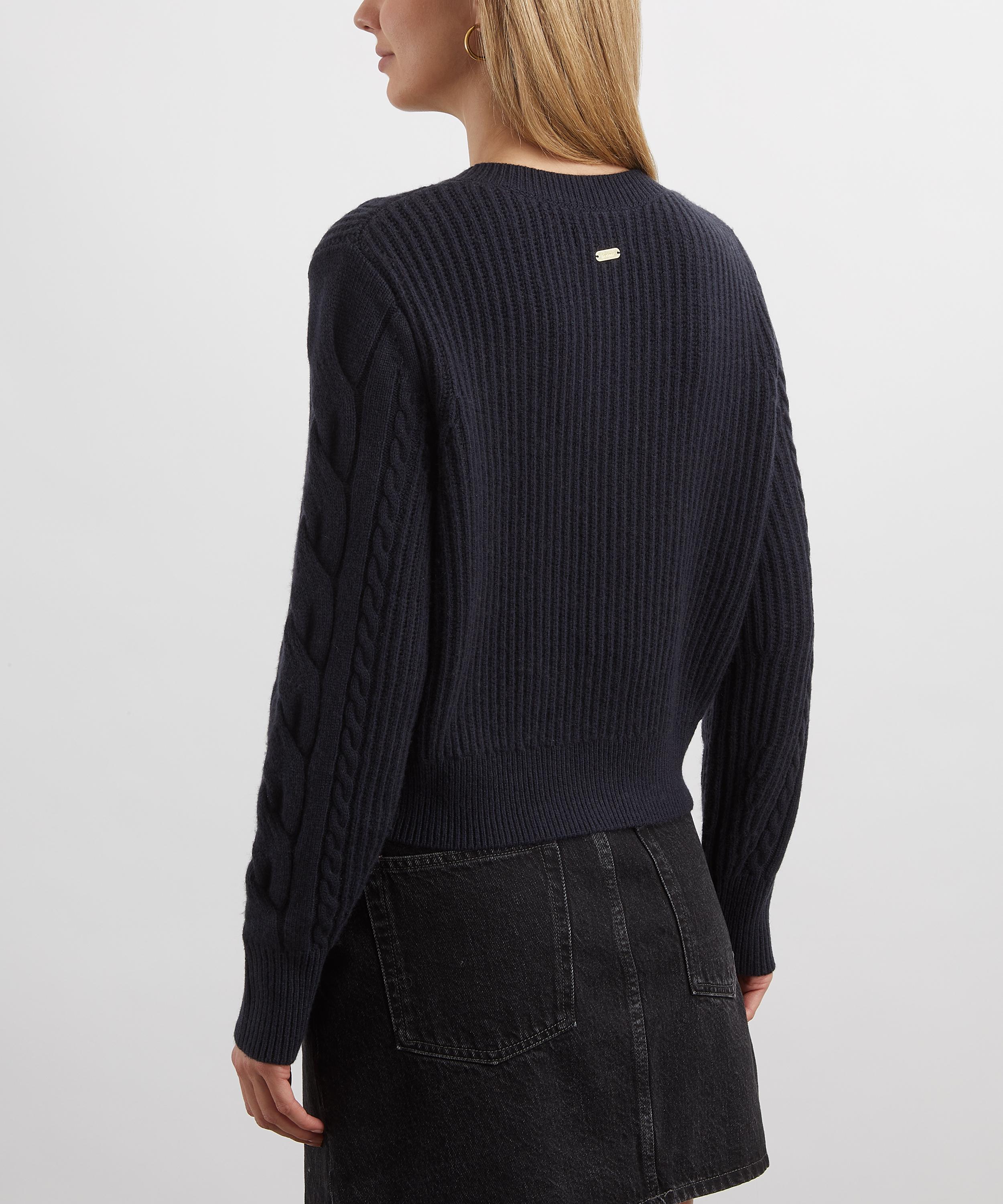 Barbour - Elina Dark Navy Knitted Cardigan image number 3