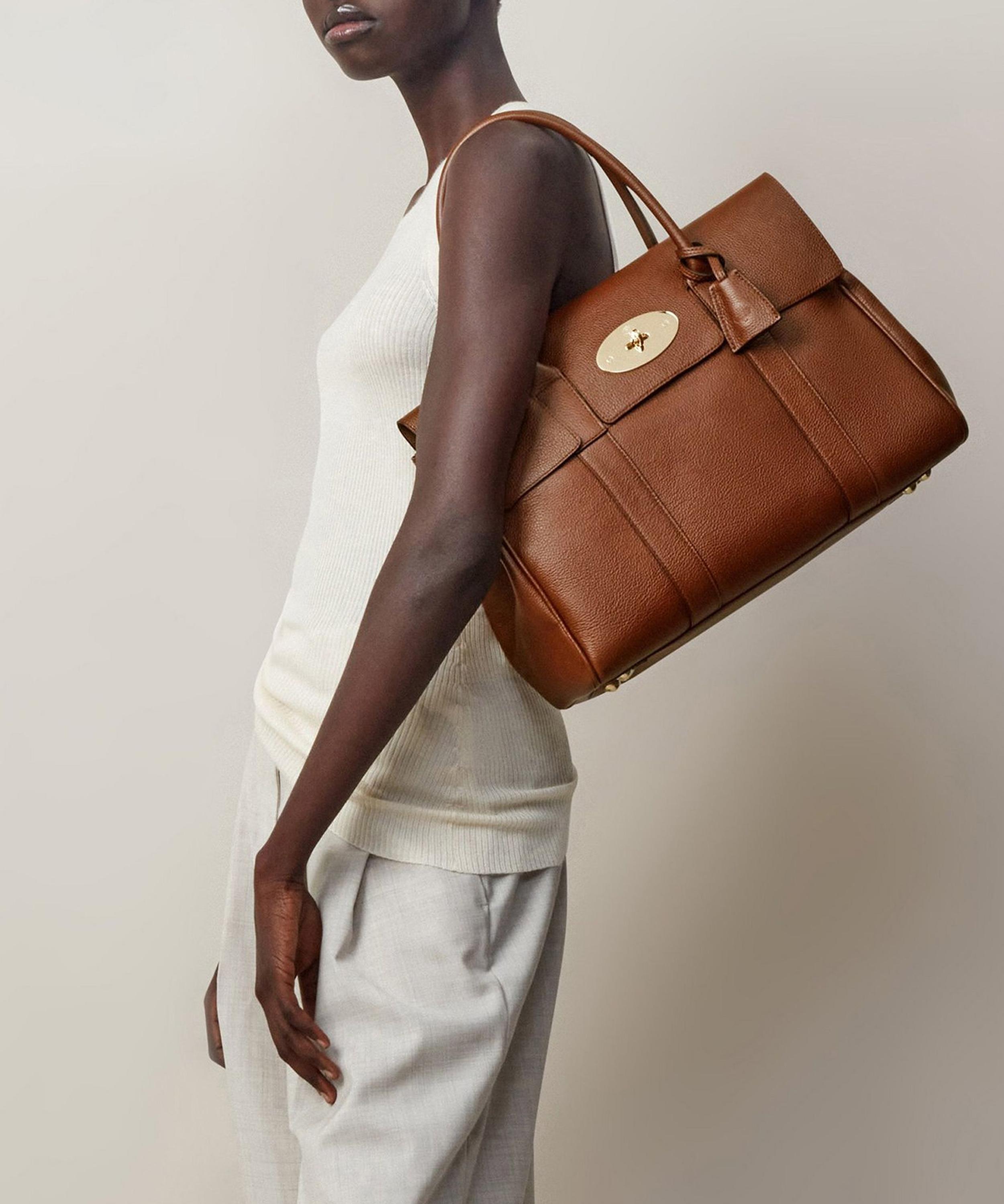 Mulberry - Oak Small Classic Grain Leather Bayswater Tote Bag image number 1