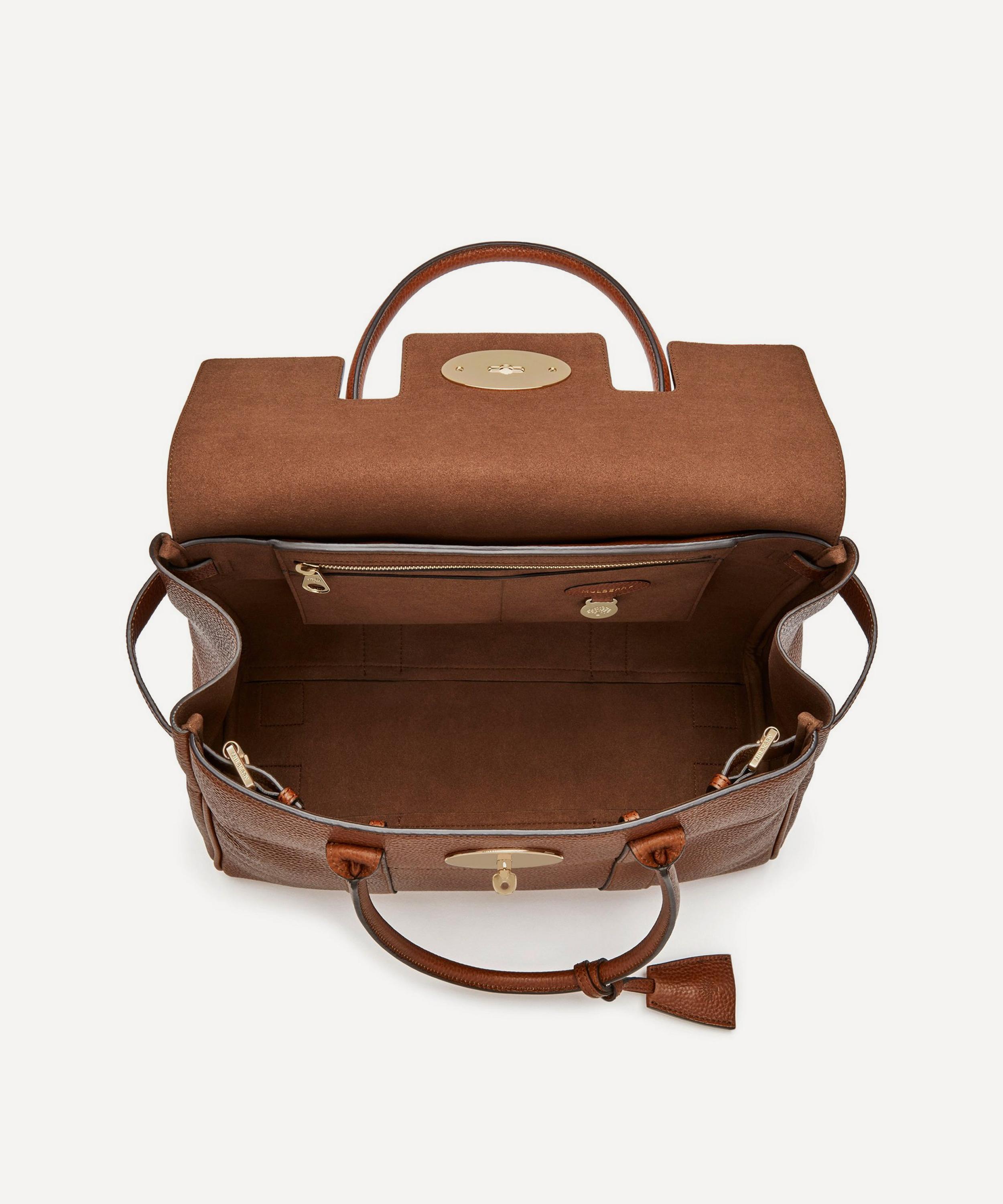 Mulberry - Oak Small Classic Grain Leather Bayswater Tote Bag image number 3