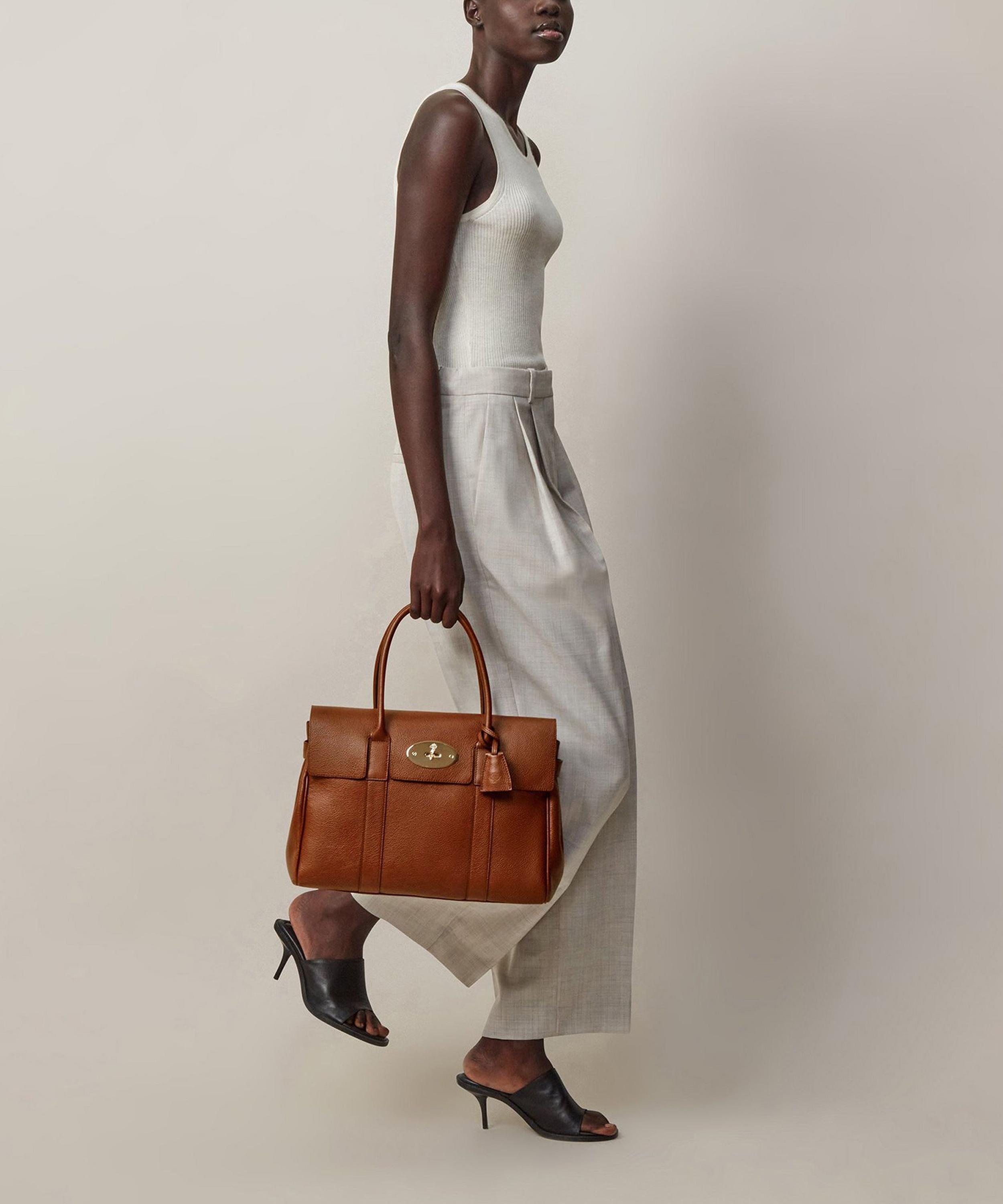 Mulberry - Oak Small Classic Grain Leather Bayswater Tote Bag image number 6