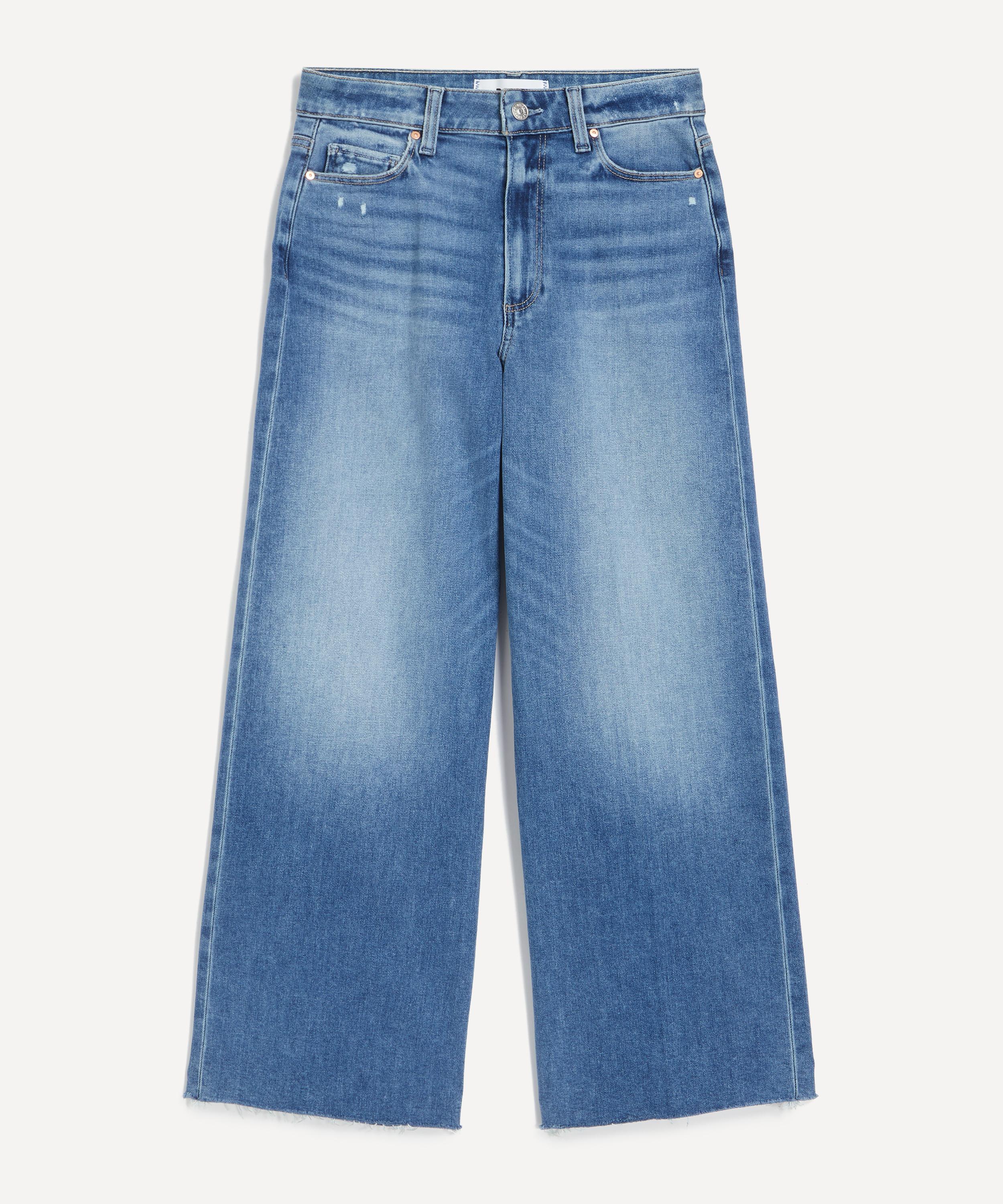 Paige - Anessa Wide-Leg Jeans in Rock Show Distressed