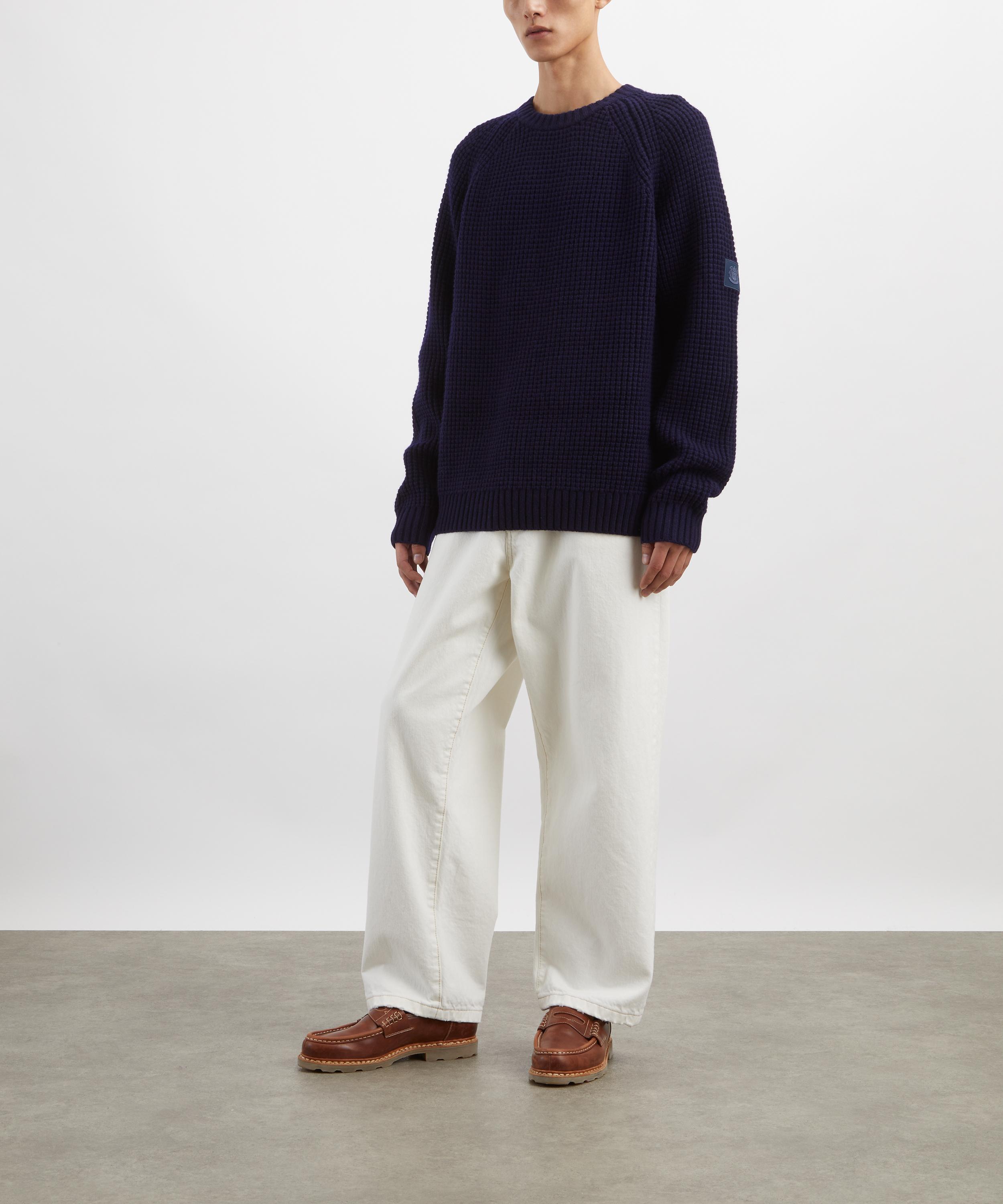 Hurlingham Polo - Henri Wool-Cashmere Waffle Knit Jumper image number 1