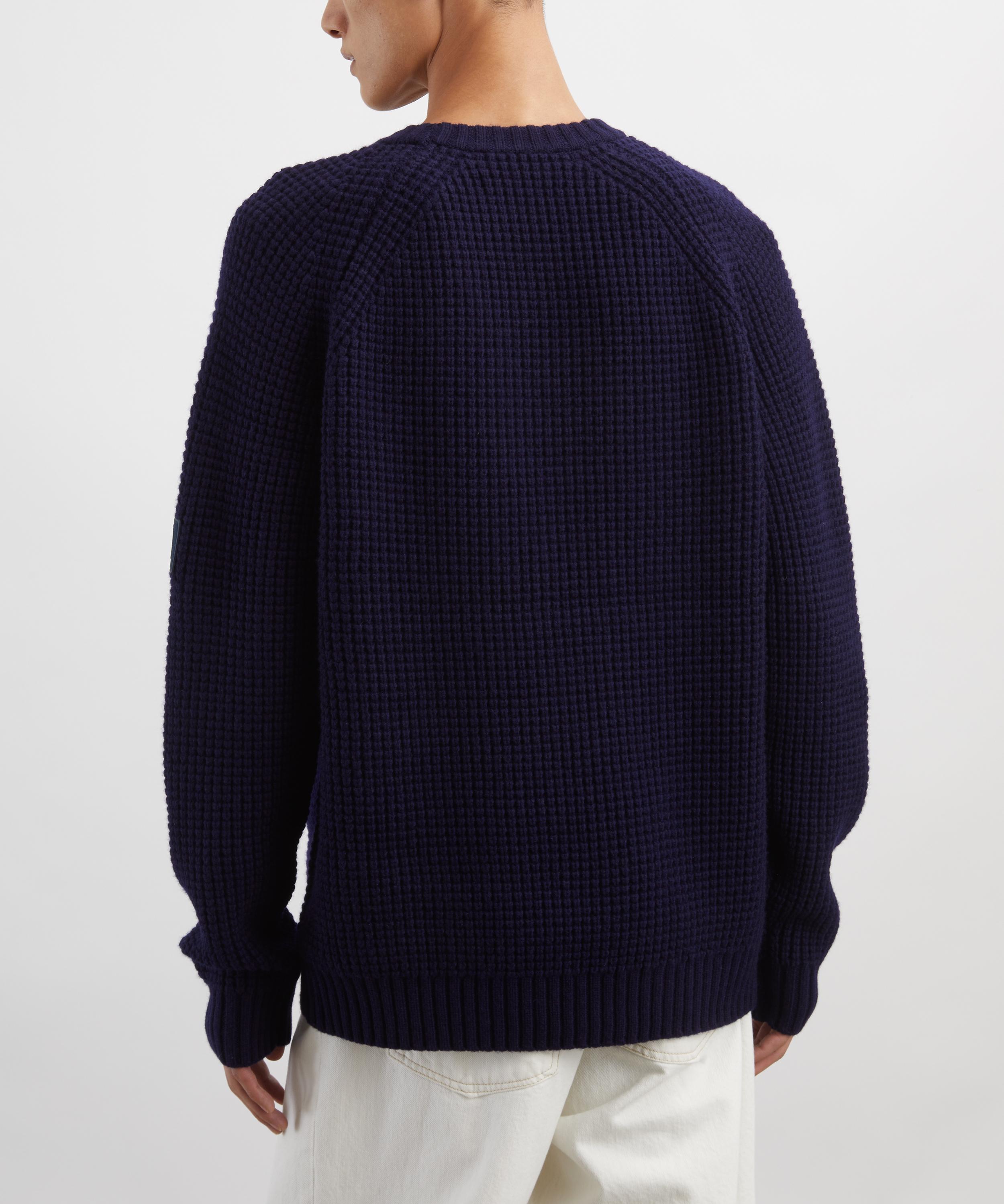 Hurlingham Polo - Henri Wool-Cashmere Waffle Knit Jumper image number 3