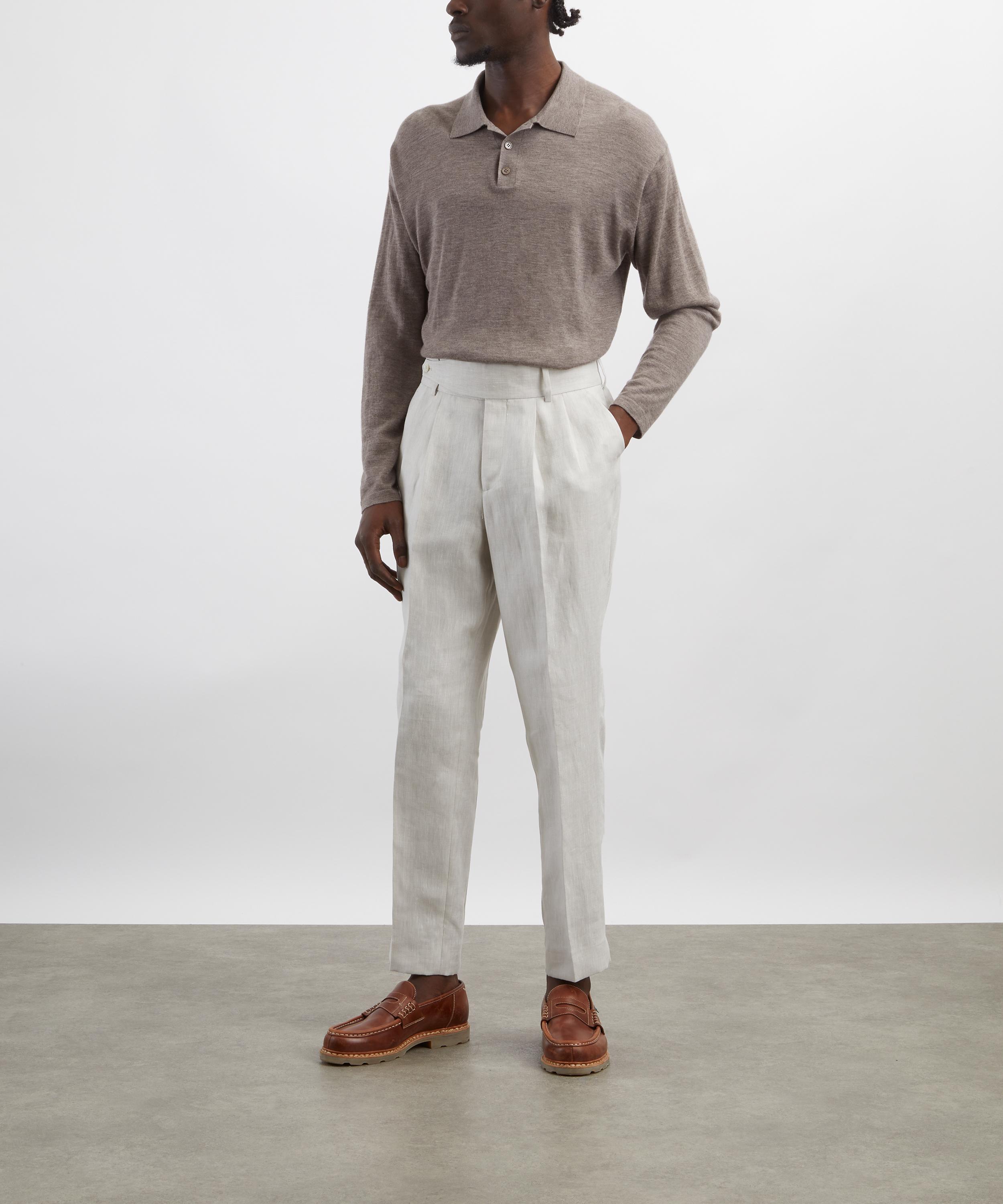 Hurlingham Polo - Harborough Cashmere Long-Sleeve Polo image number 1