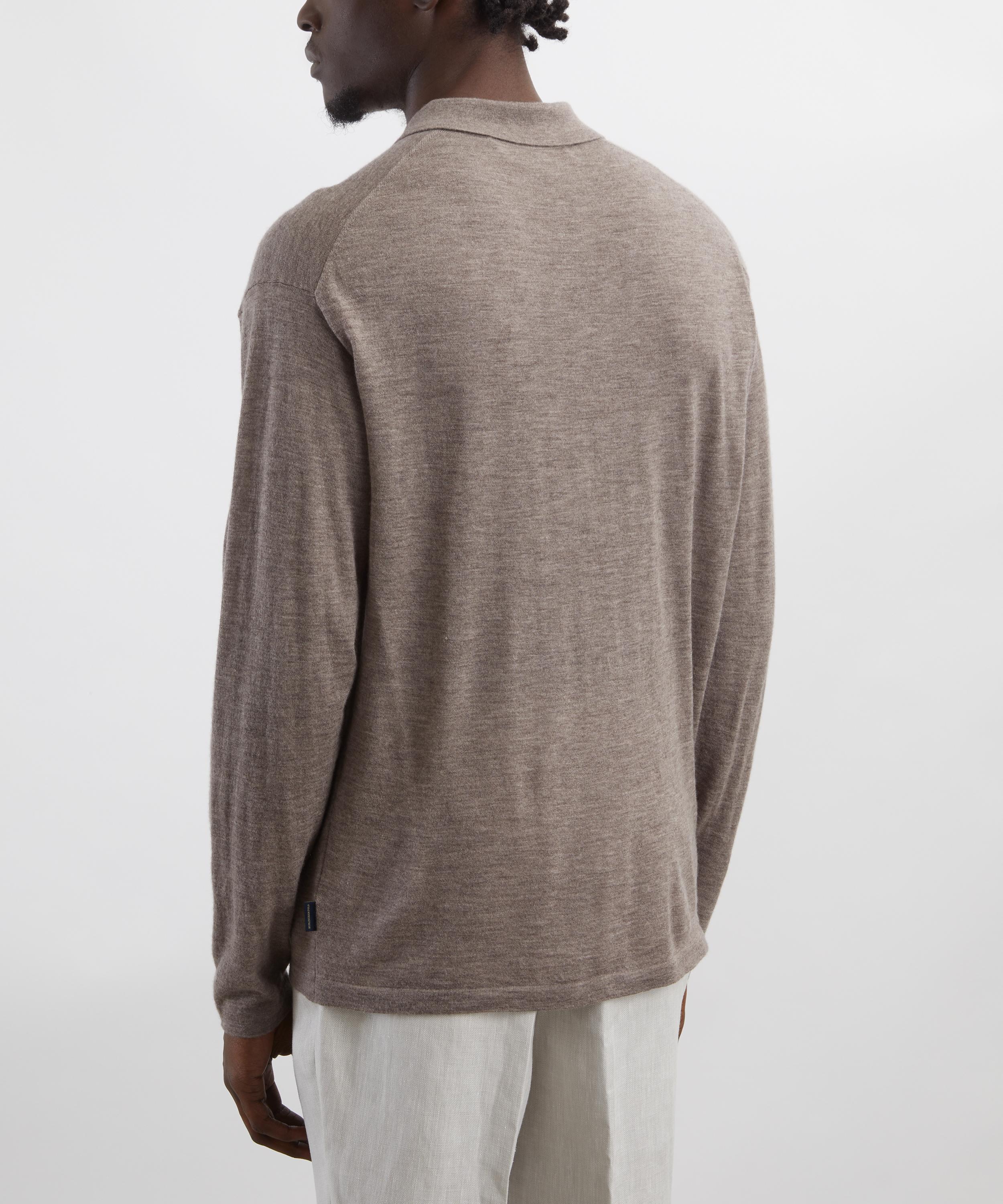 Hurlingham Polo - Harborough Cashmere Long-Sleeve Polo image number 3