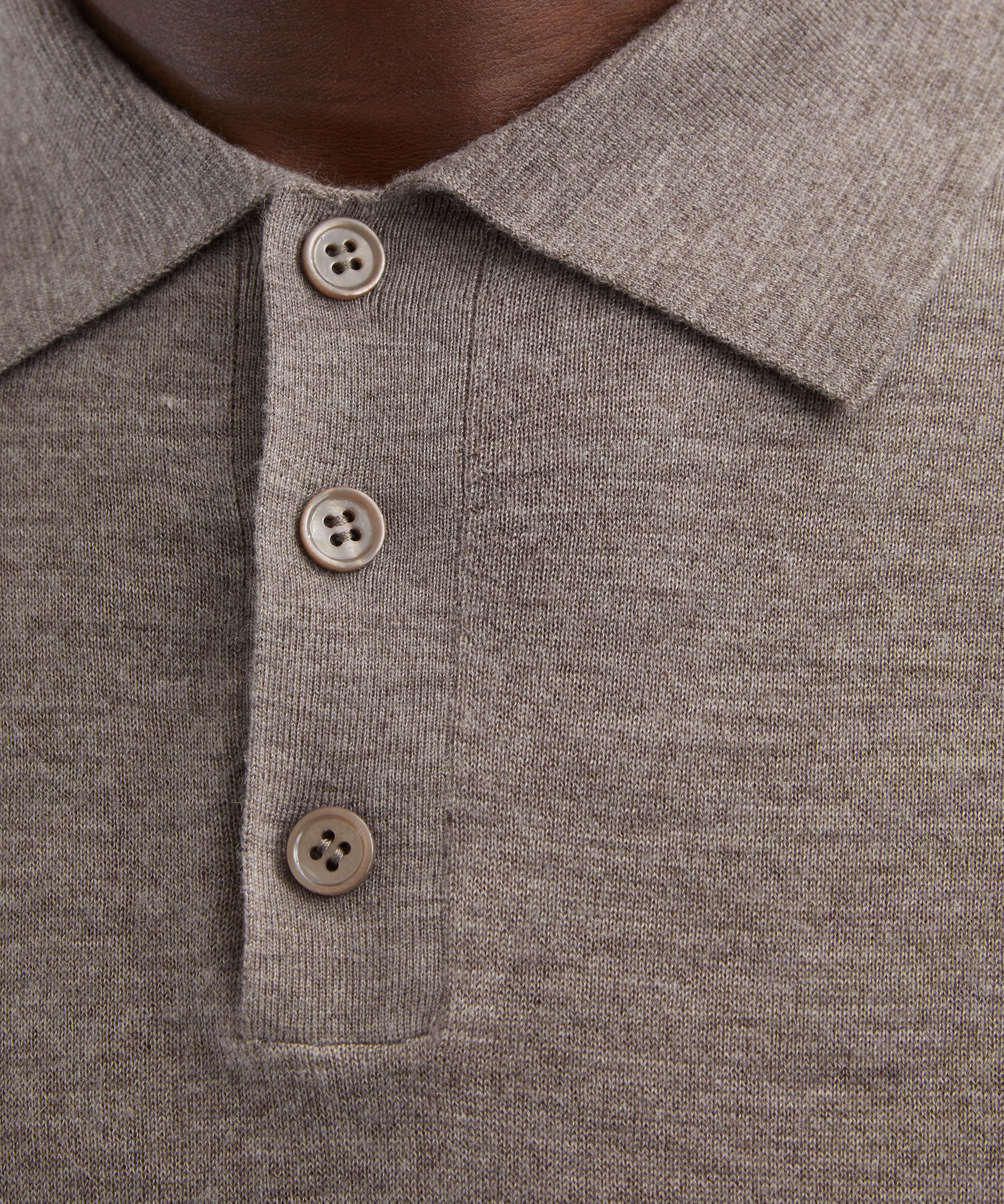 Hurlingham Polo - Harborough Cashmere Long-Sleeve Polo image number 4
