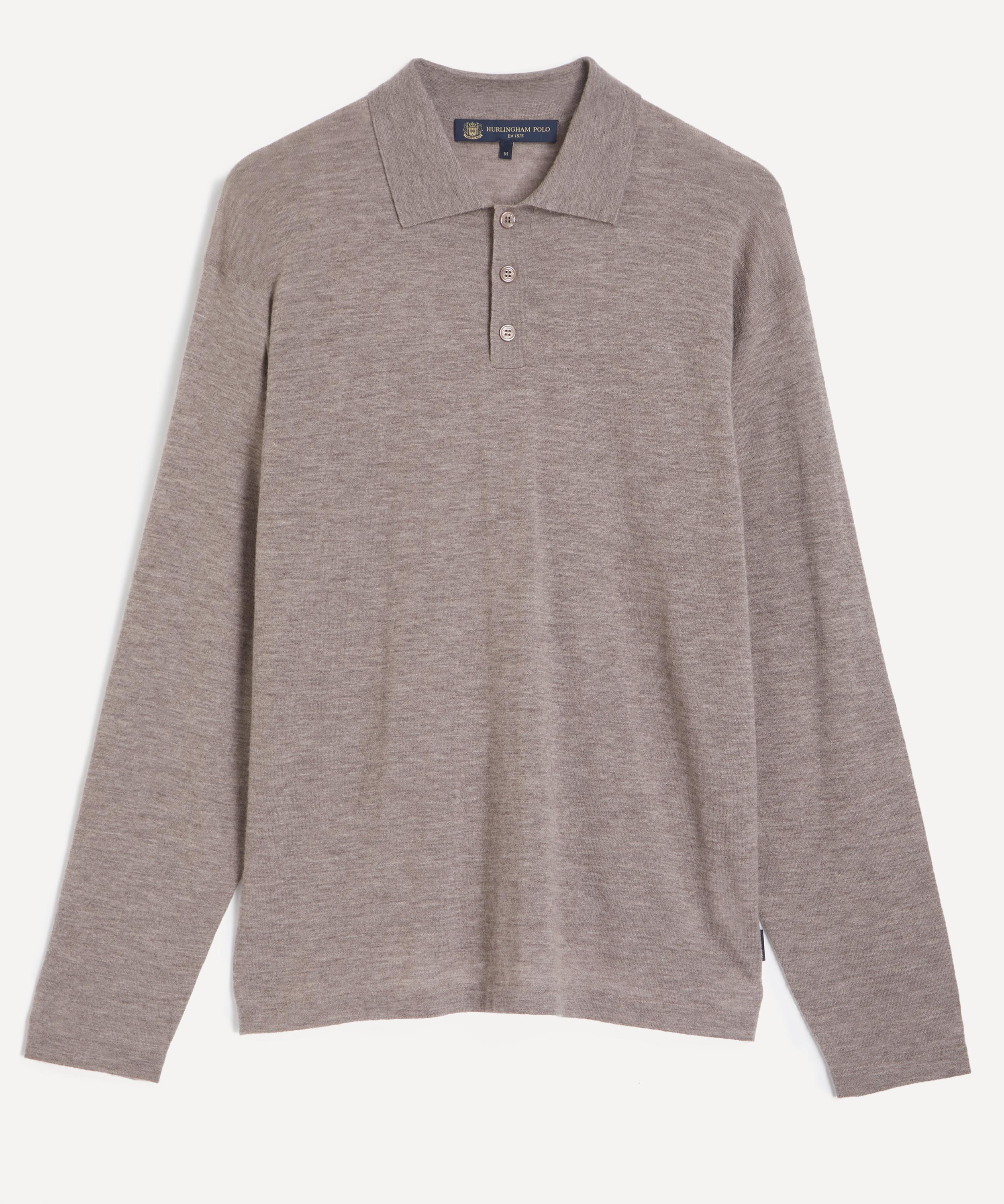 Hurlingham Polo - Harborough Cashmere Long-Sleeve Polo image number 0