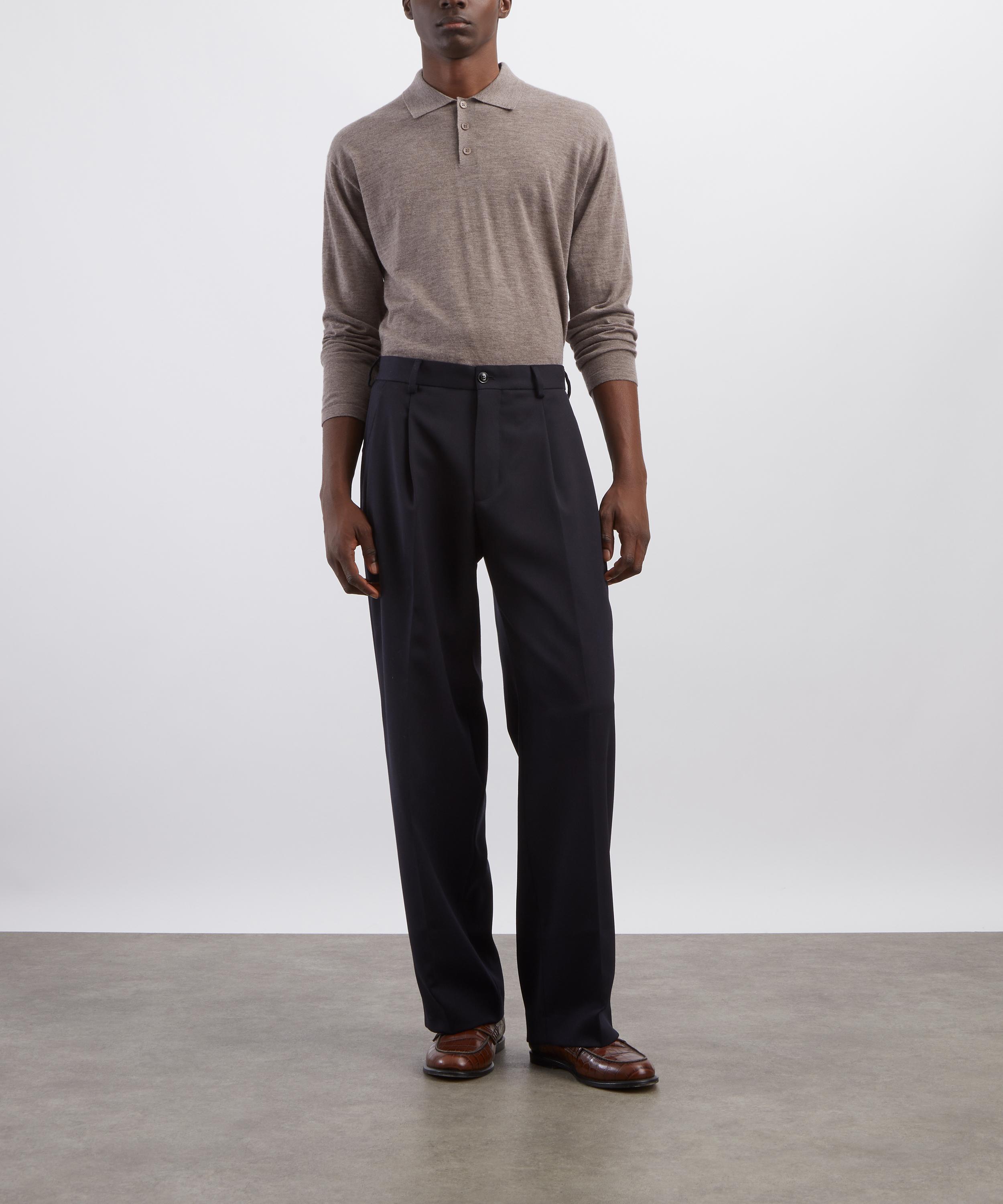 Hurlingham Polo - Harborough Cashmere Long-Sleeve Polo image number 1