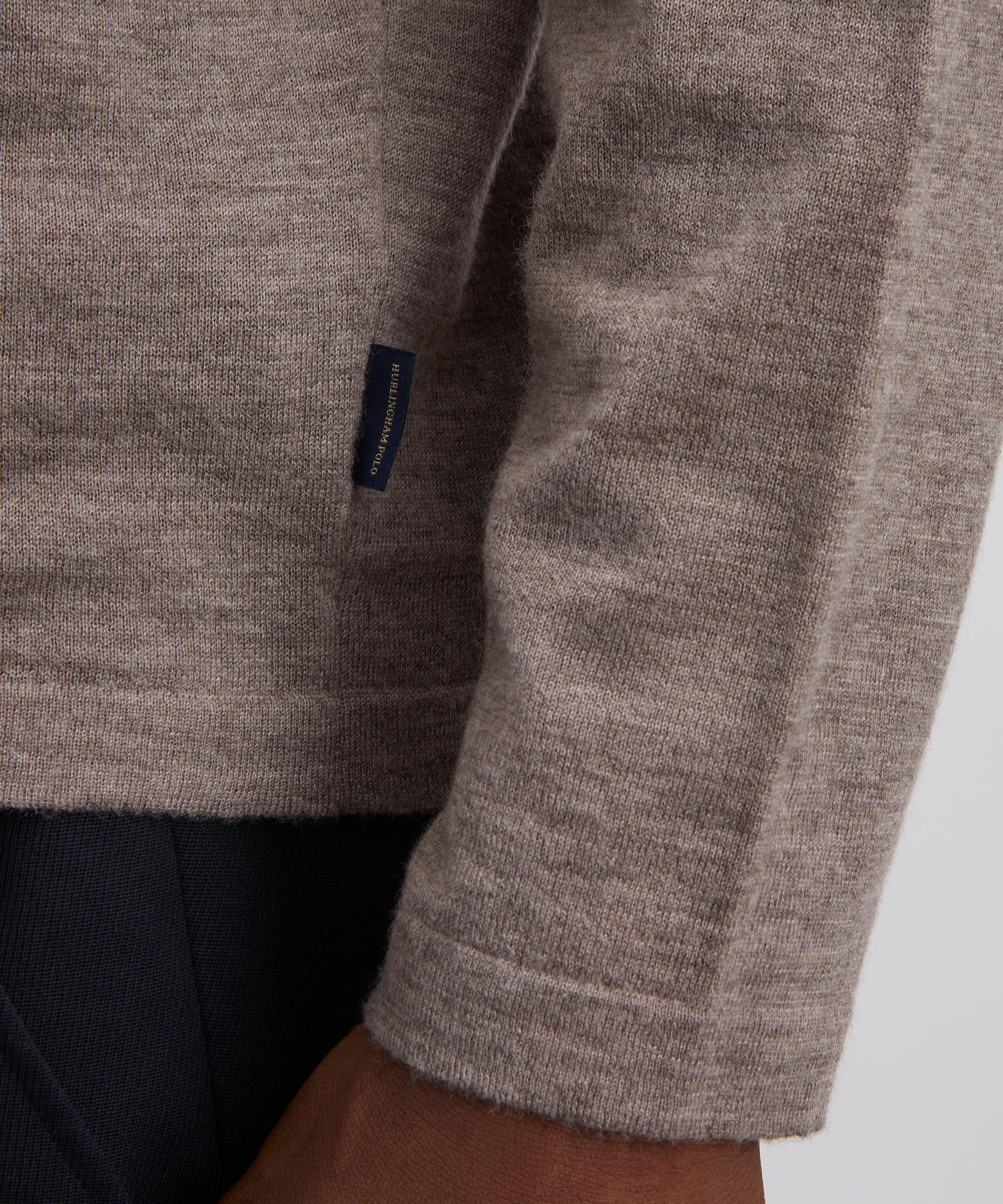 Hurlingham Polo - Harborough Cashmere Long-Sleeve Polo image number 4