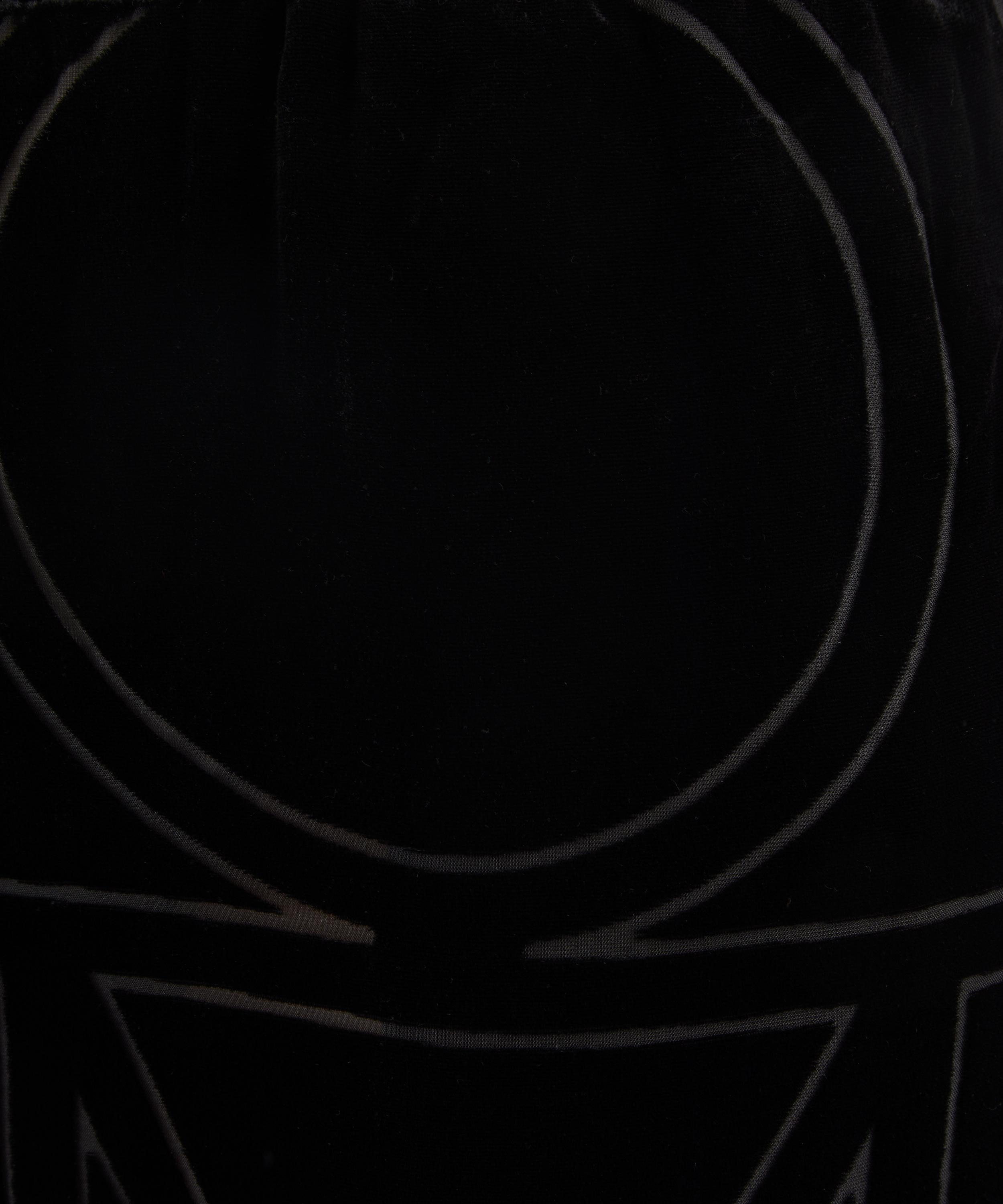 Toteme - Black Monogram Devor&eacute; Pyjama Bottoms image number 4