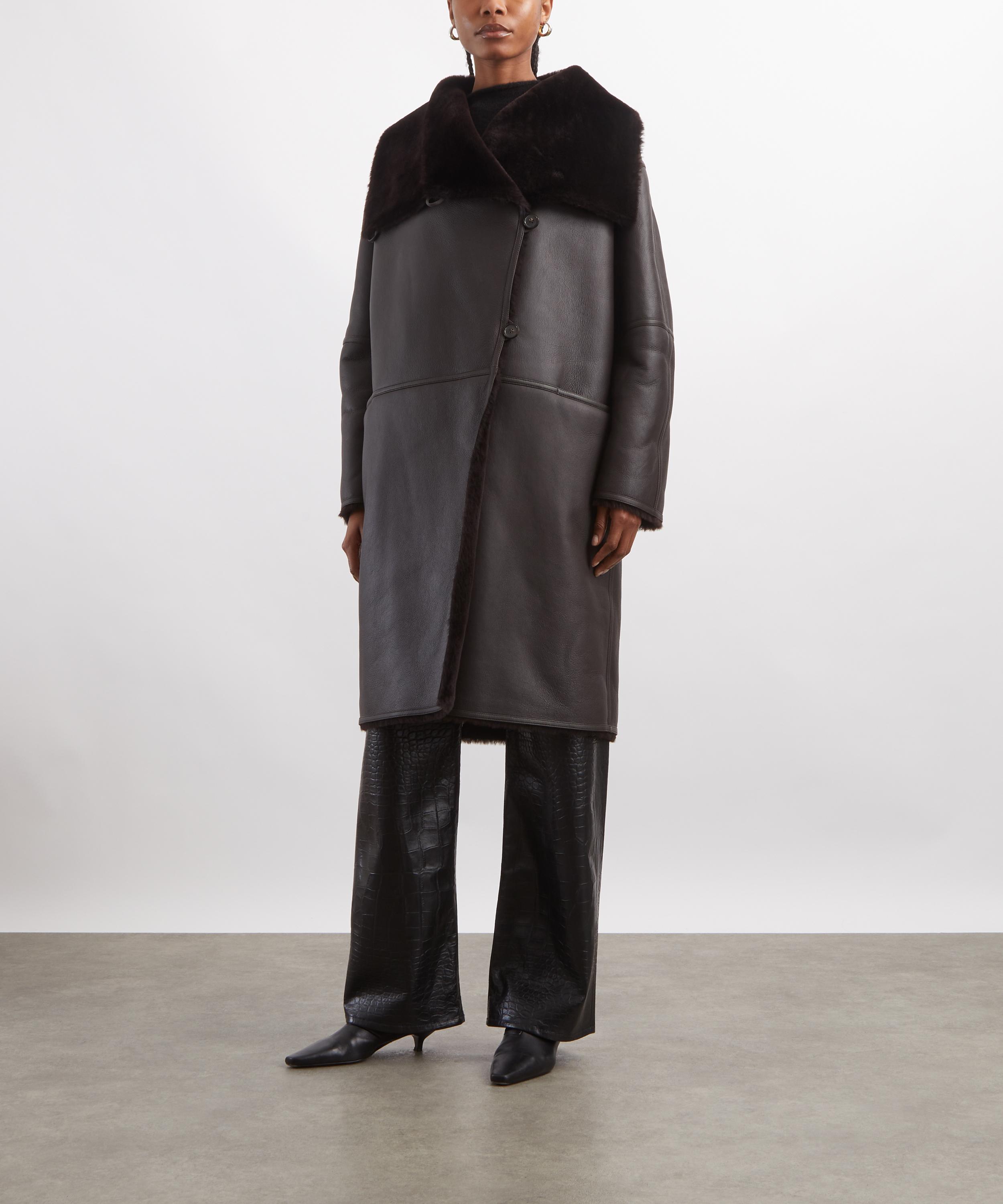 Toteme - Shearling Wrap Coat image number 2