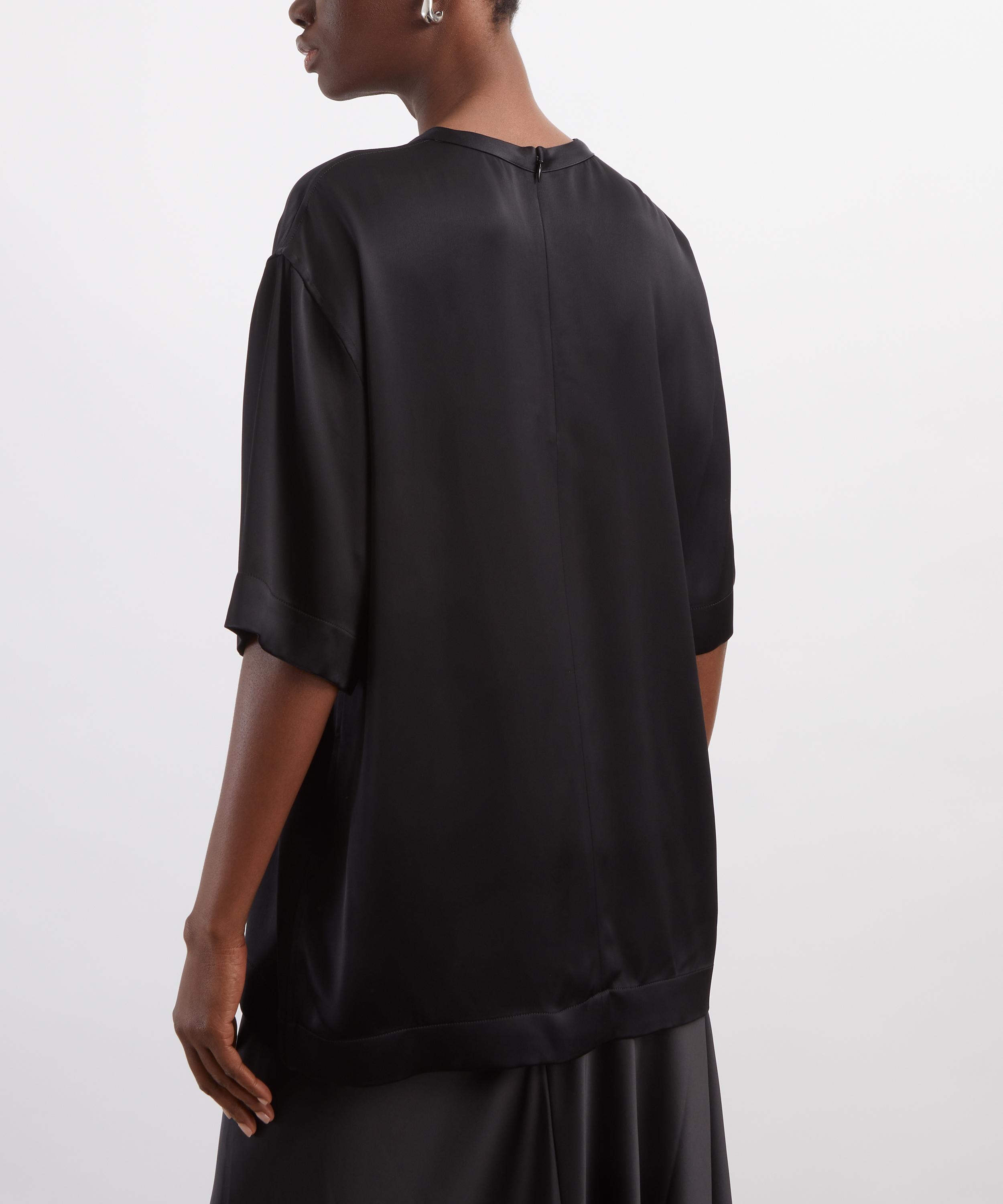 Toteme - Black Satin Shirt image number 3