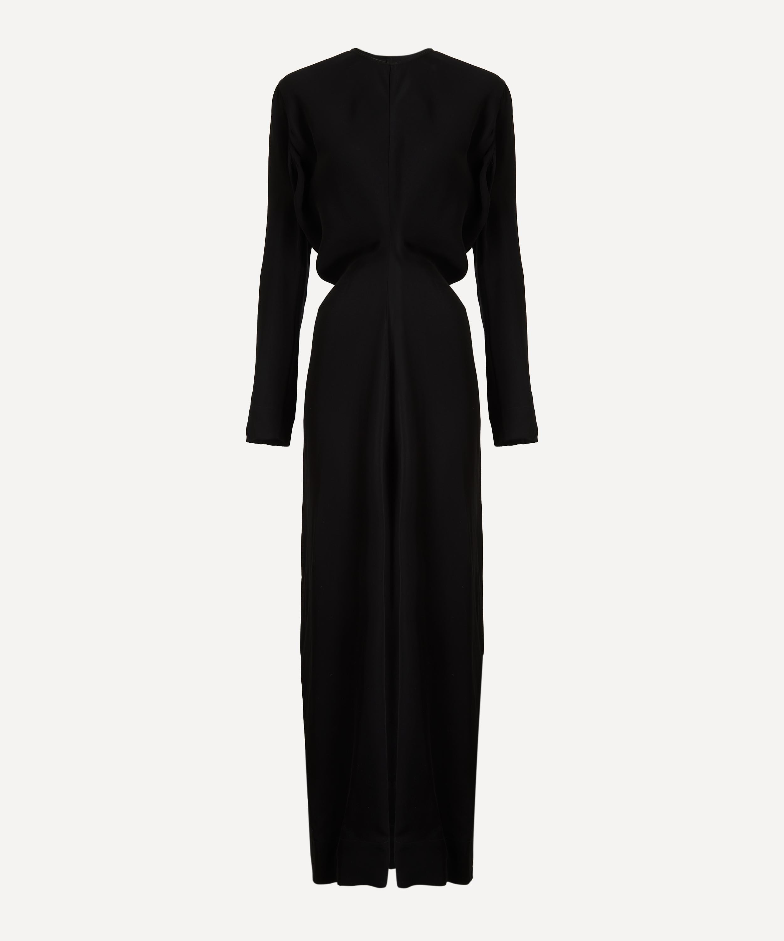Toteme - Black Long-Sleeve Slouch Waist Dress