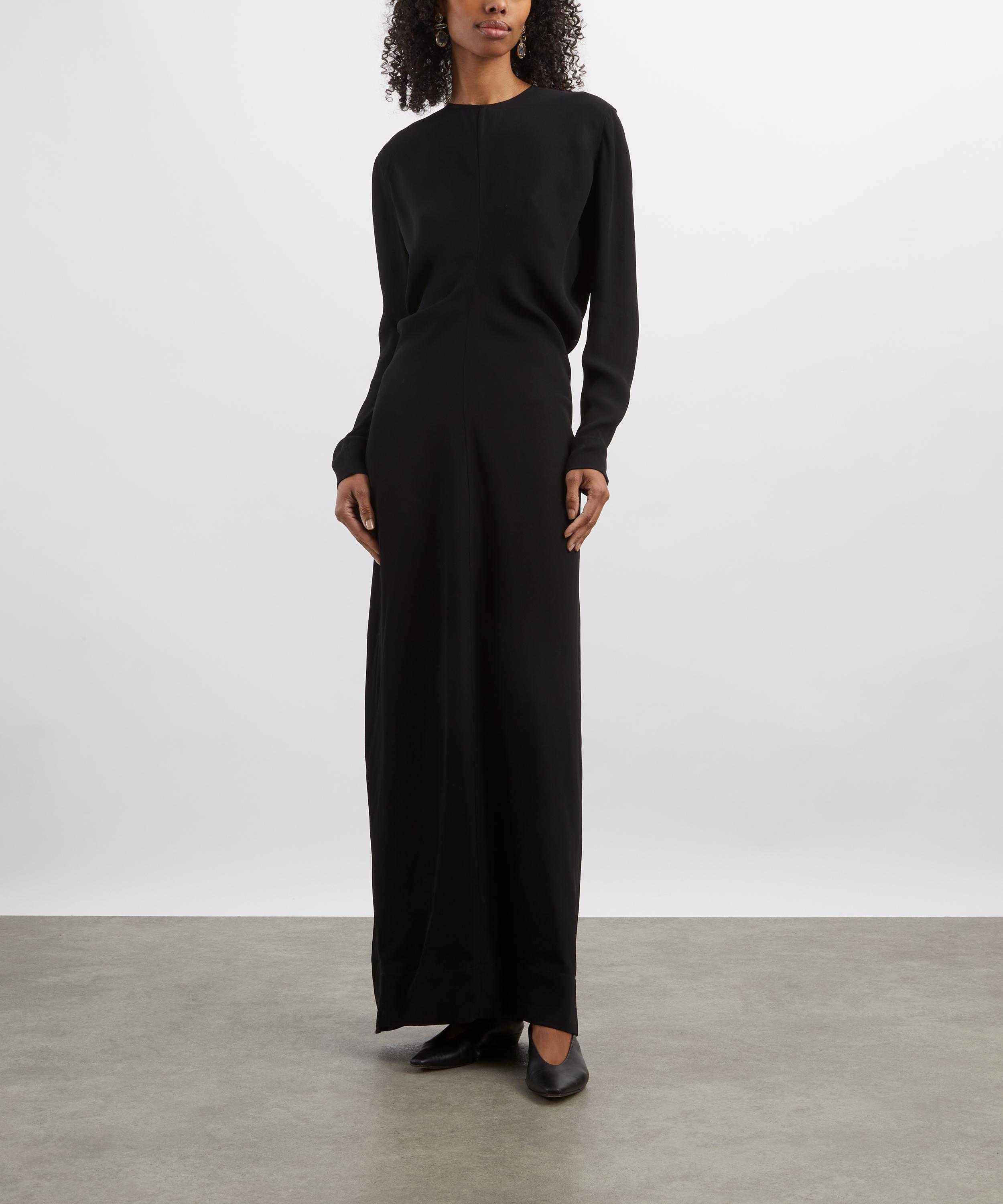 Toteme - Black Long-Sleeve Slouch Waist Dress image number 2