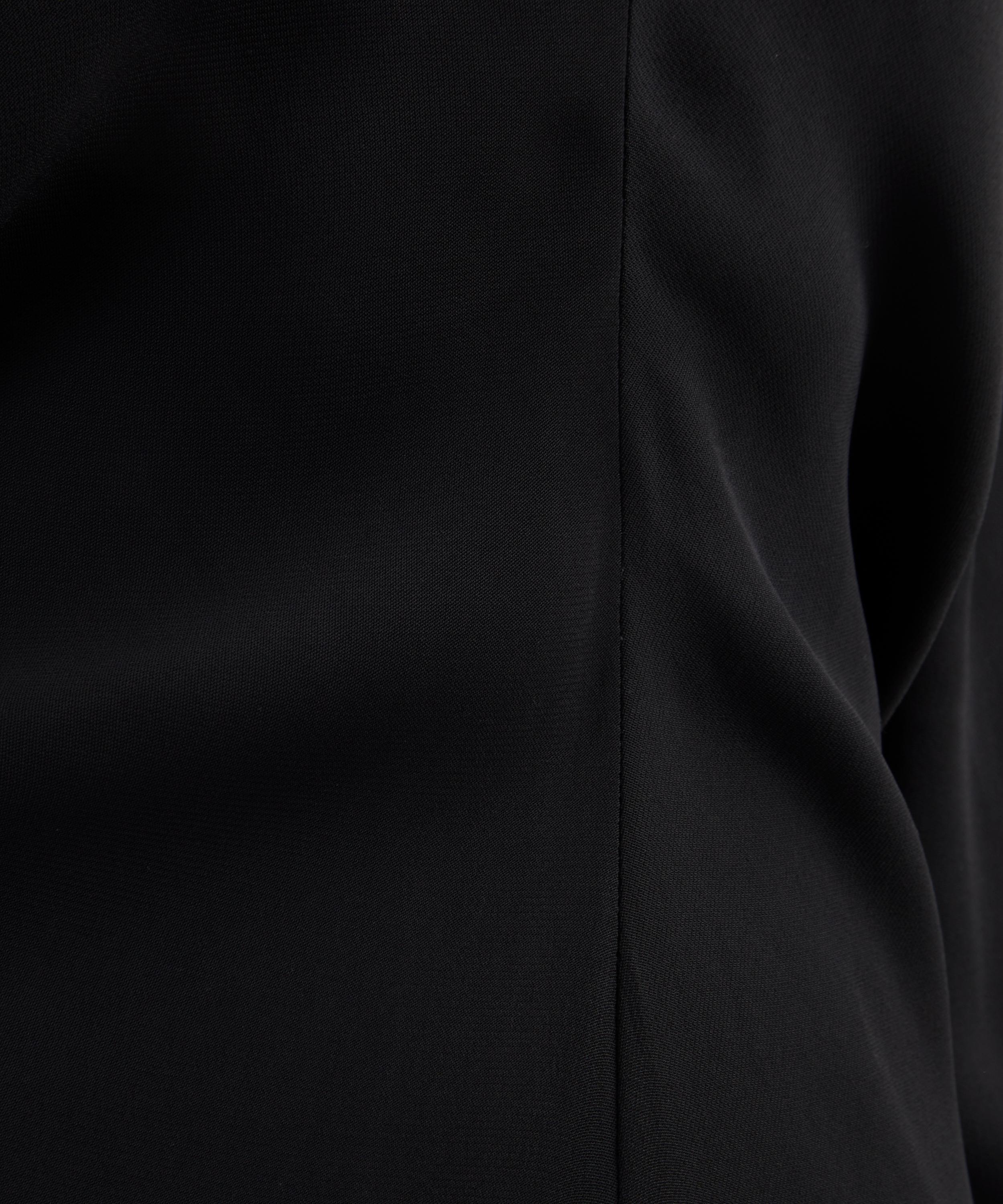 Toteme - Black Long-Sleeve Slouch Waist Dress image number 4