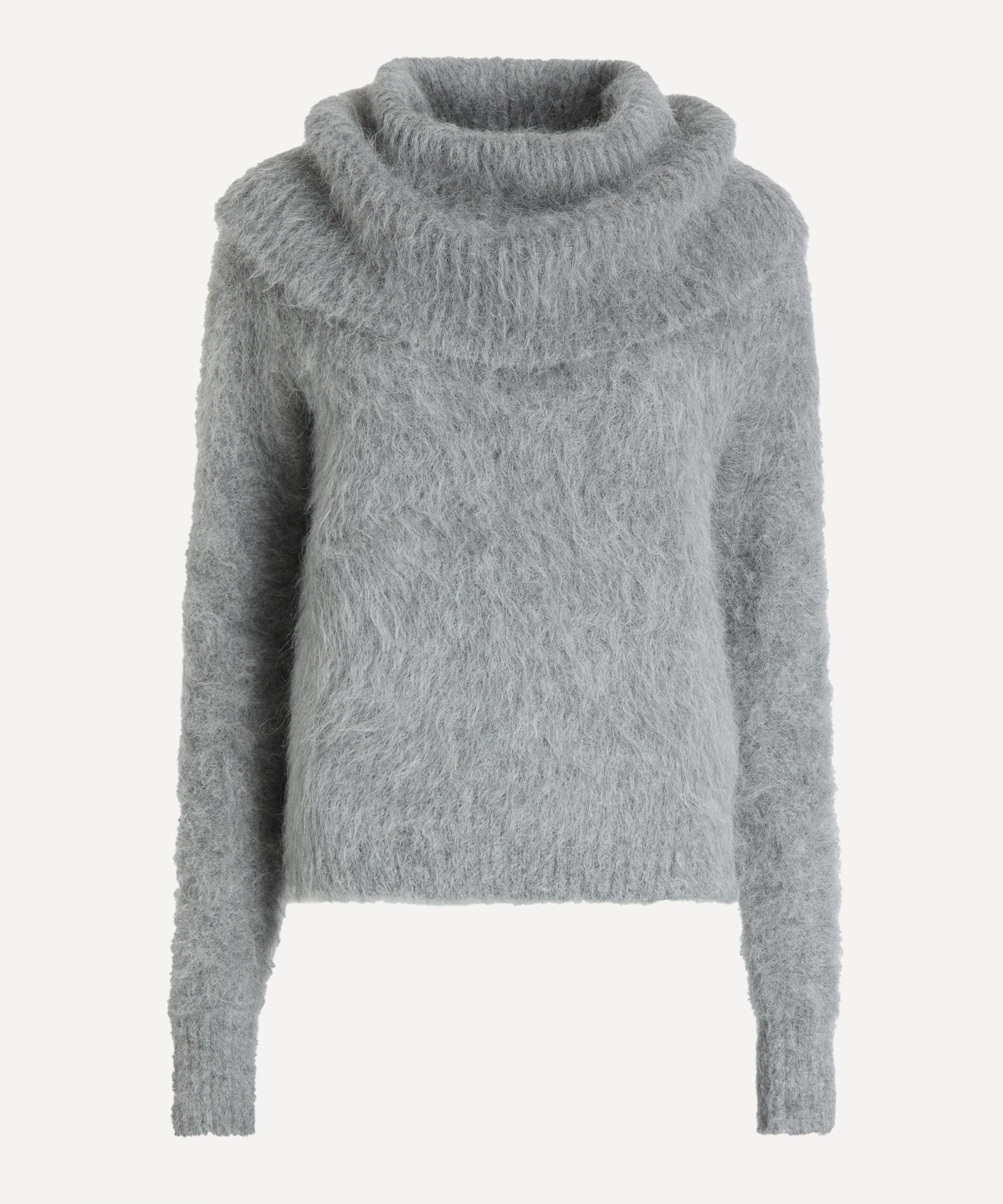 Toteme - Grey Melange Funnel Alpaca-Blend Jumper