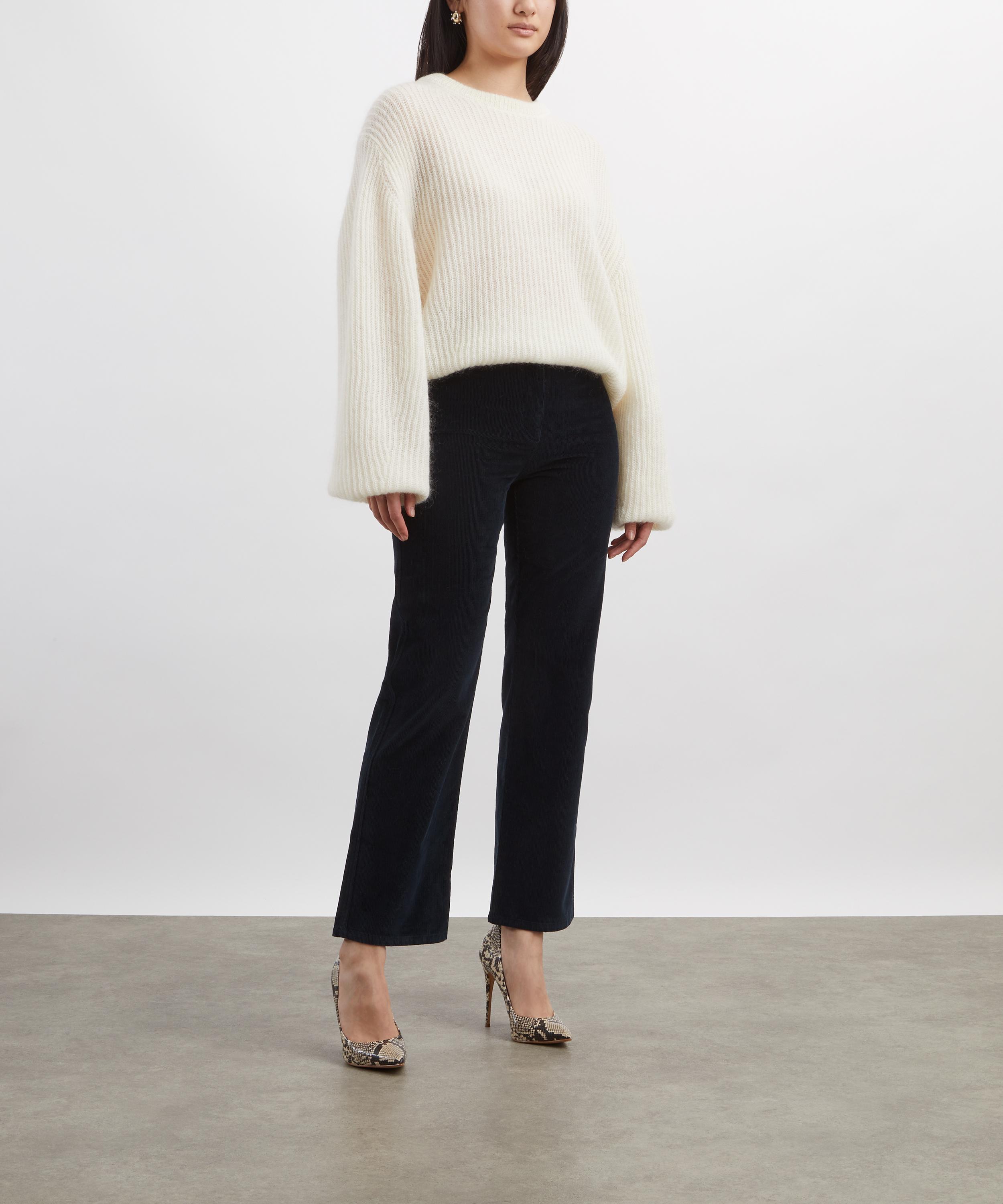 Toteme - Ecru Mohair-Blend Rib-Knit Jumper image number 1