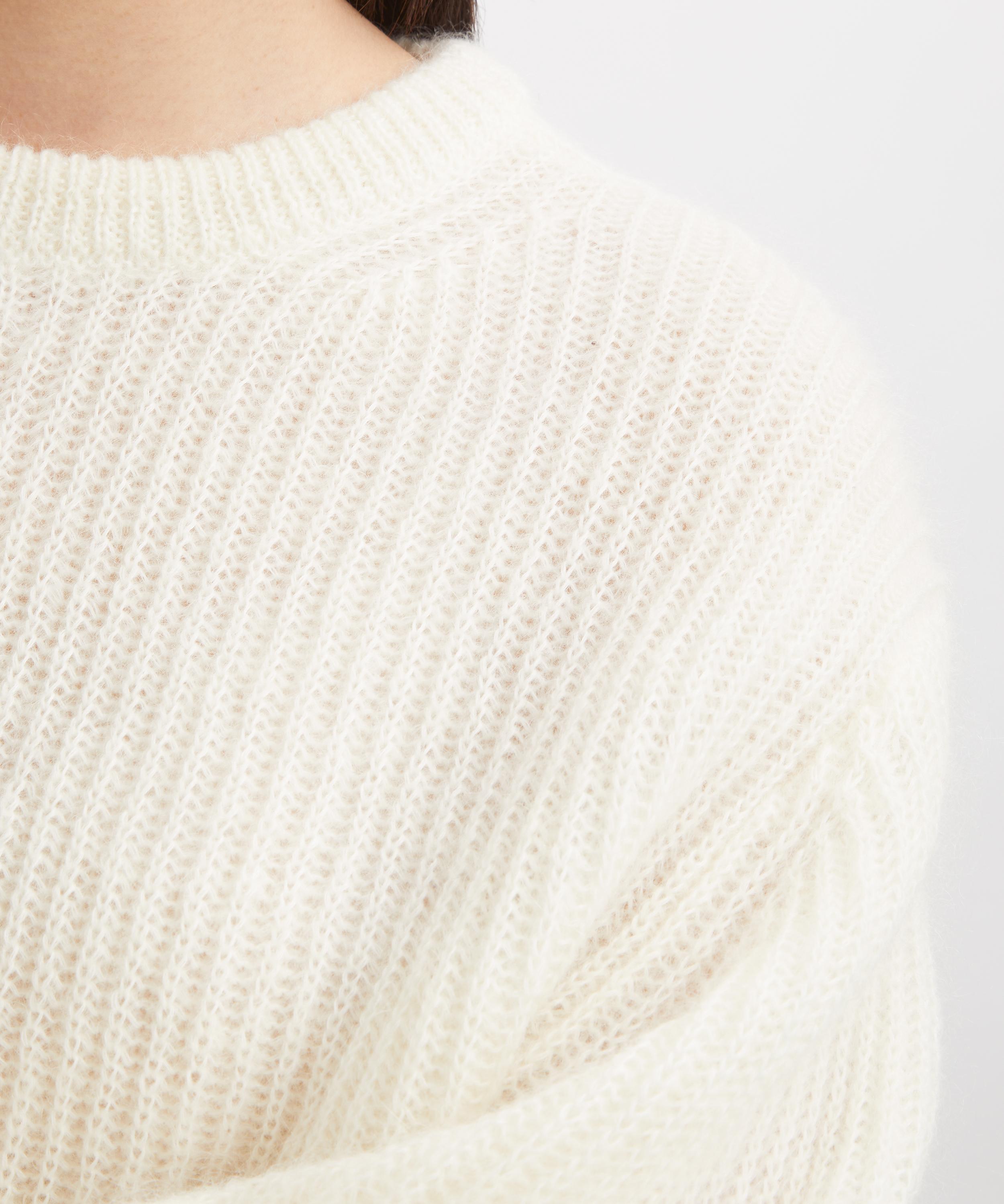 Toteme - Ecru Mohair-Blend Rib-Knit Jumper image number 4