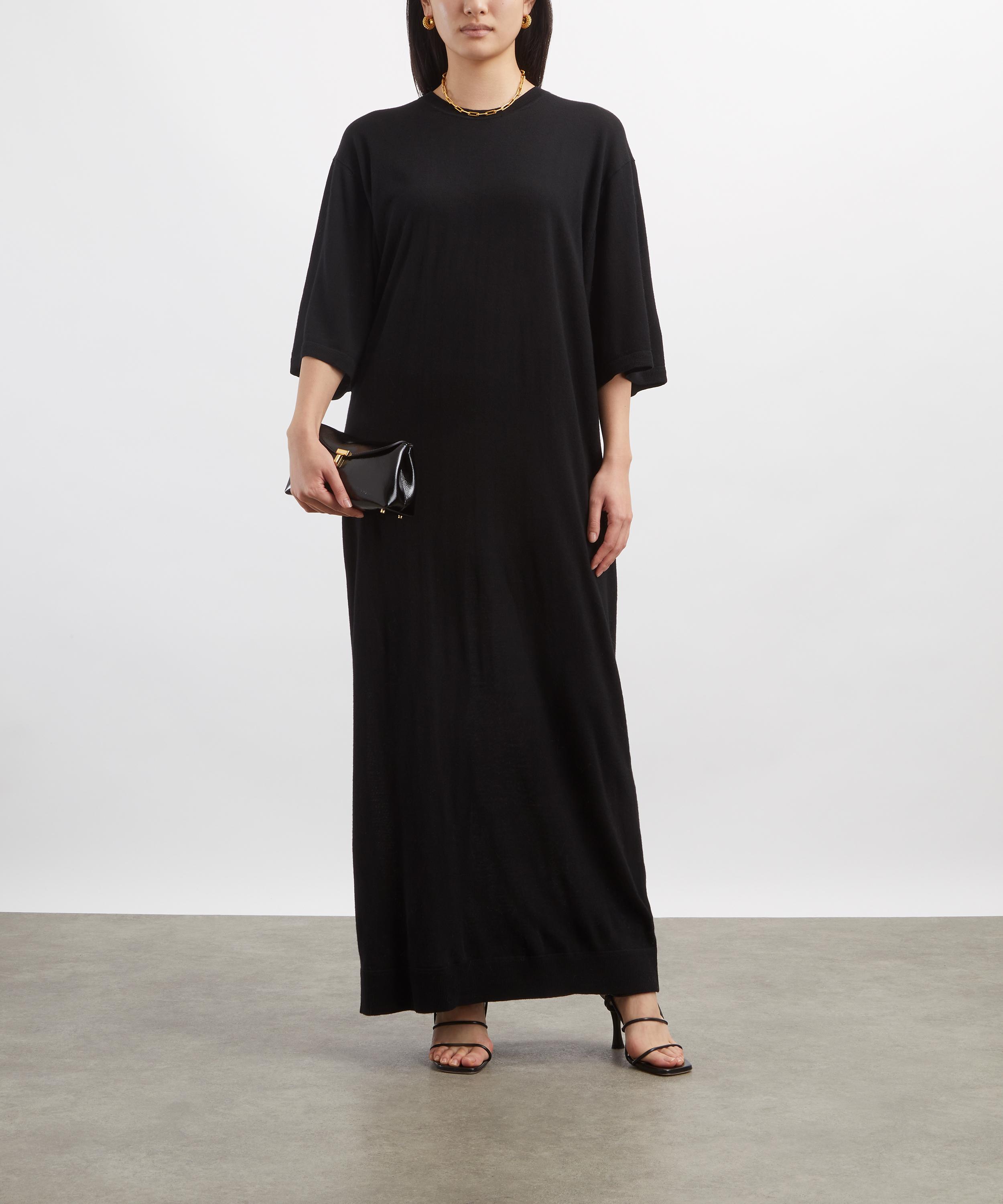 Toteme - Black Merino-Knit Tee Dress image number 1