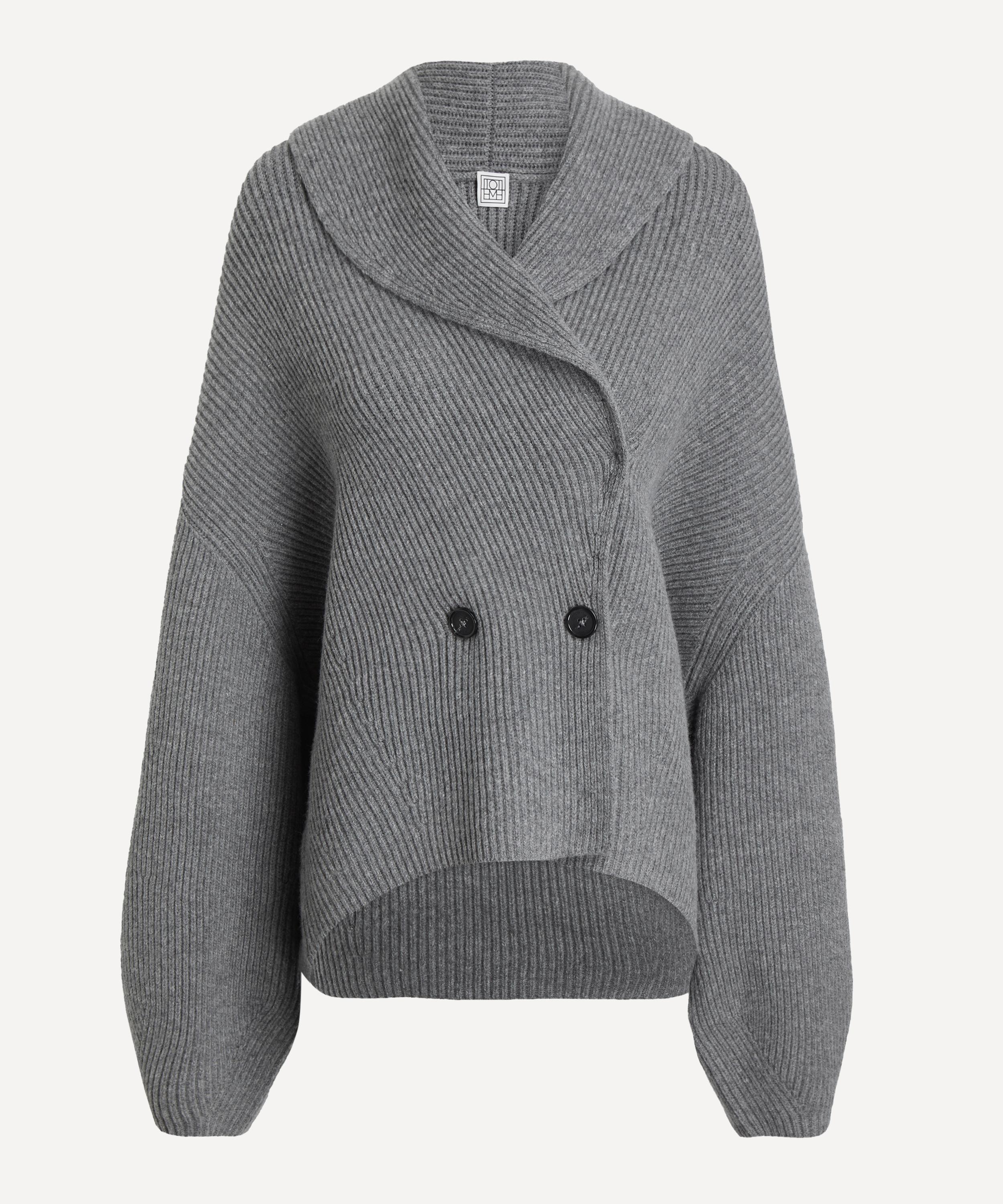 Toteme - Mid-Grey Shawl-Lapel Cardigan