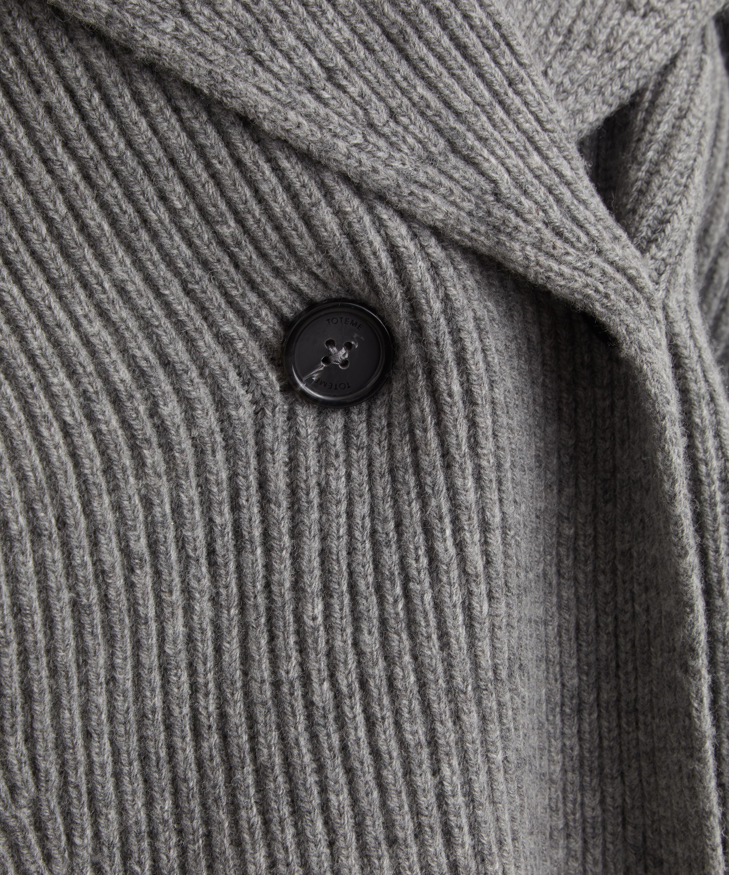 Toteme - Mid-Grey Shawl-Lapel Cardigan image number 4