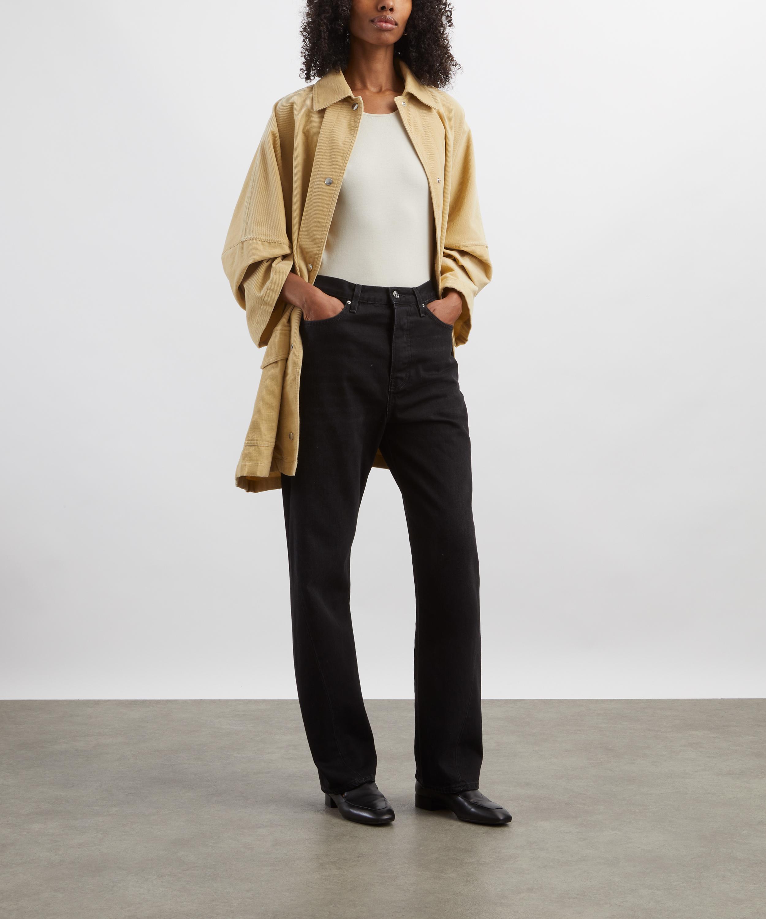 Toteme - Twisted Seam Denim Jeans in Washed Black image number 1