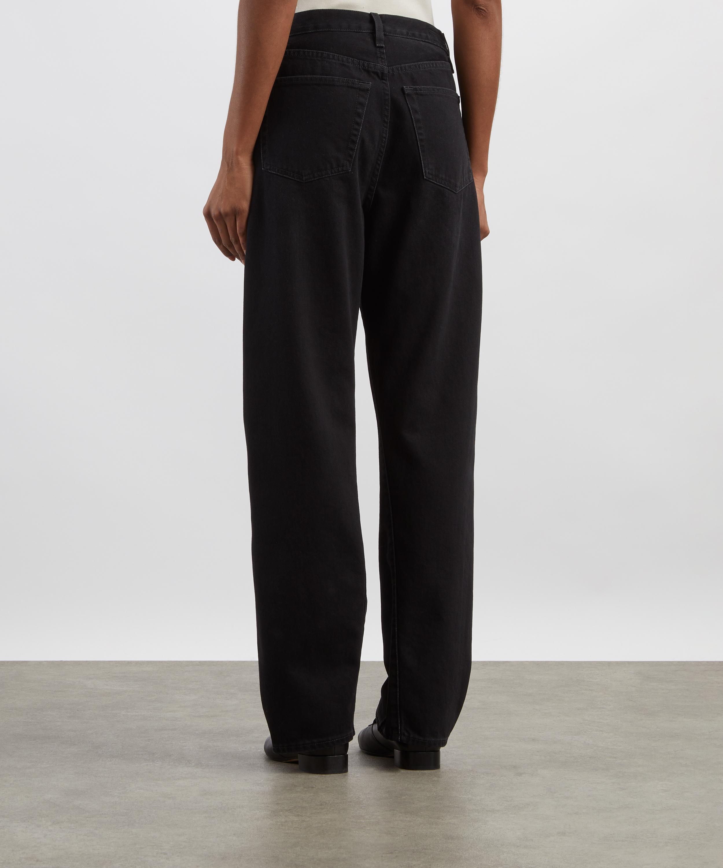 Toteme - Twisted Seam Denim Jeans in Washed Black image number 3