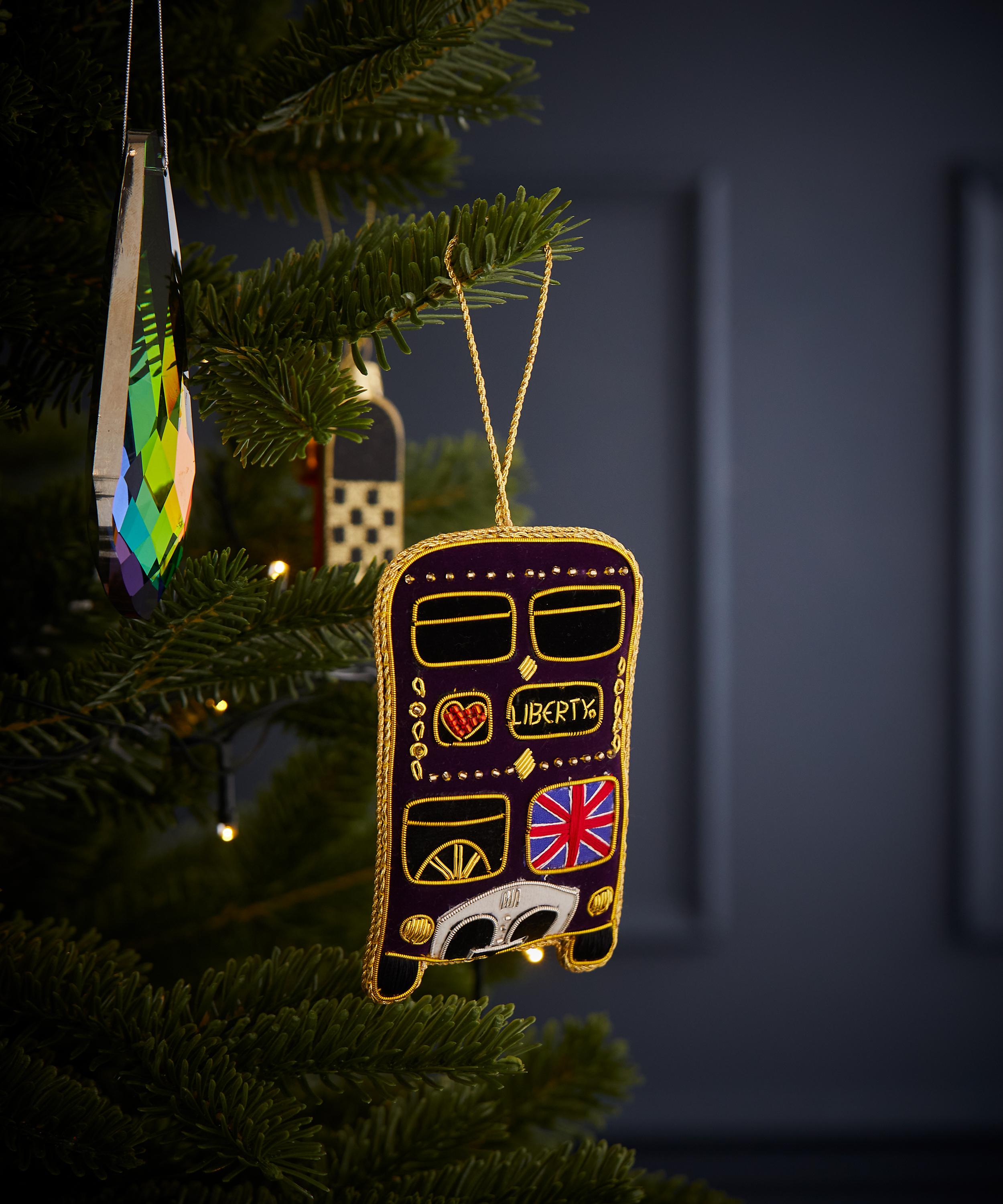 Christmas - Liberty Bus Front Velvet Ornament image number 1
