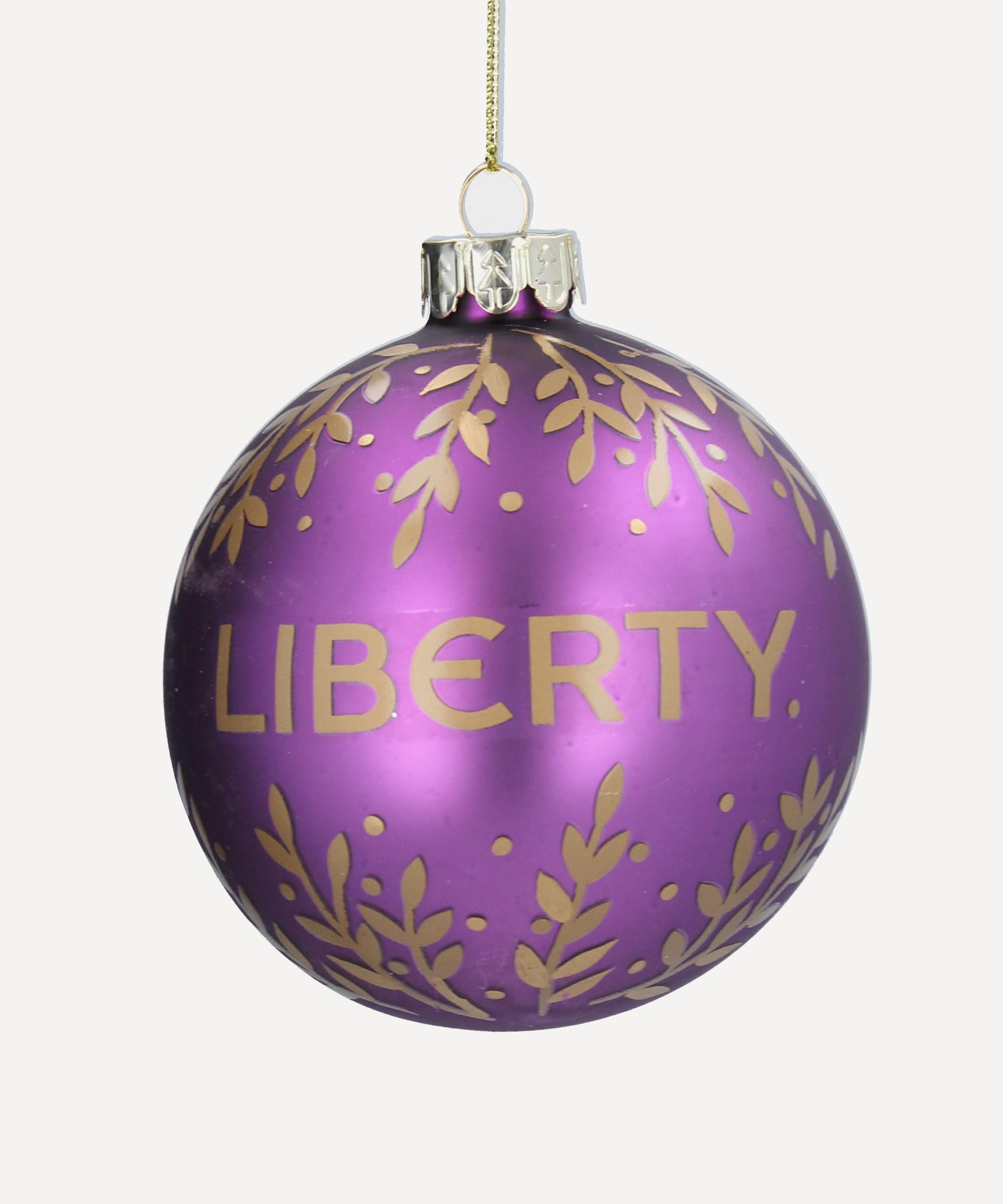 Christmas - Purple Liberty Glass Ornament image number 0