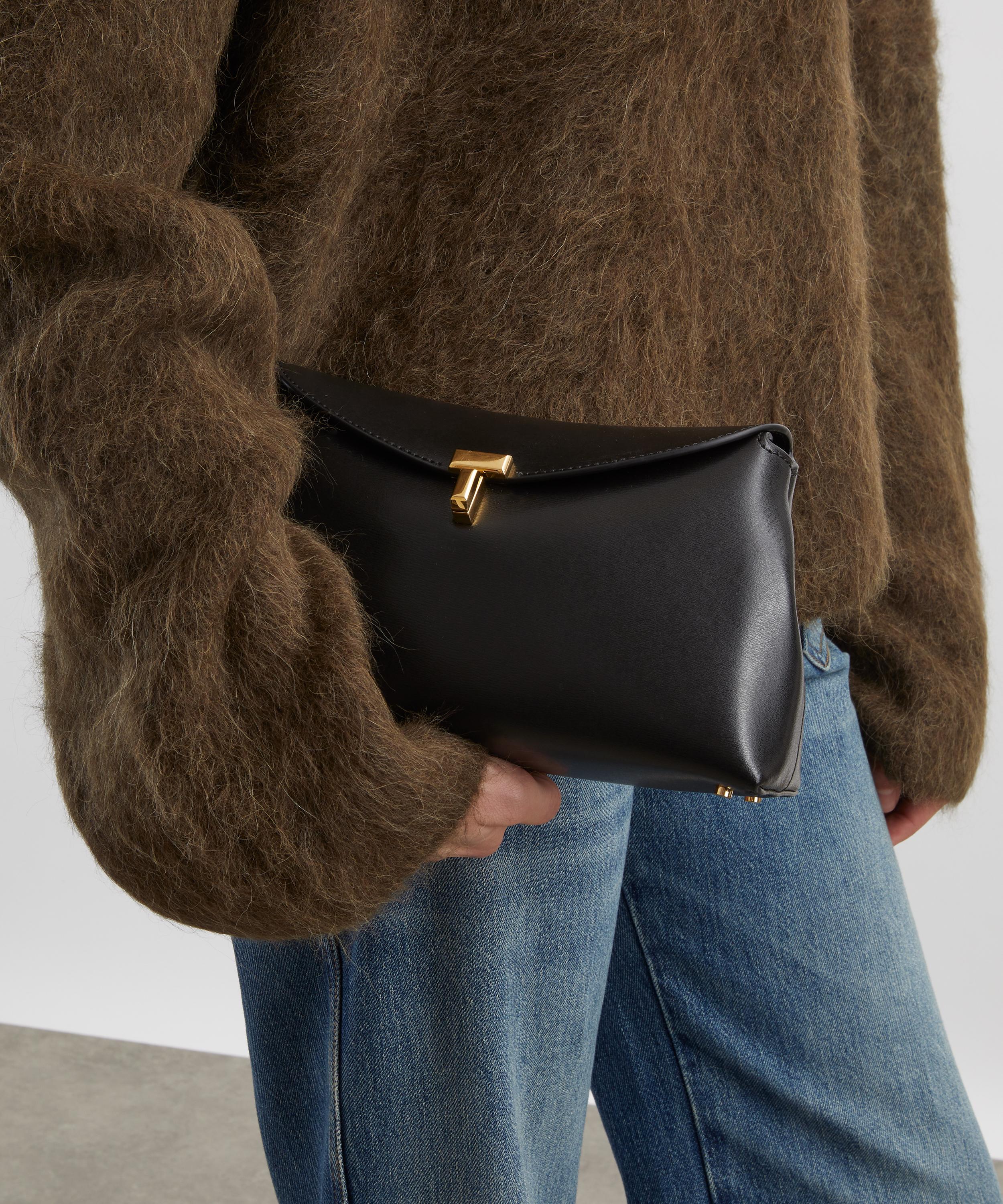 Toteme - T-Lock Leather Clutch Bag image number 1