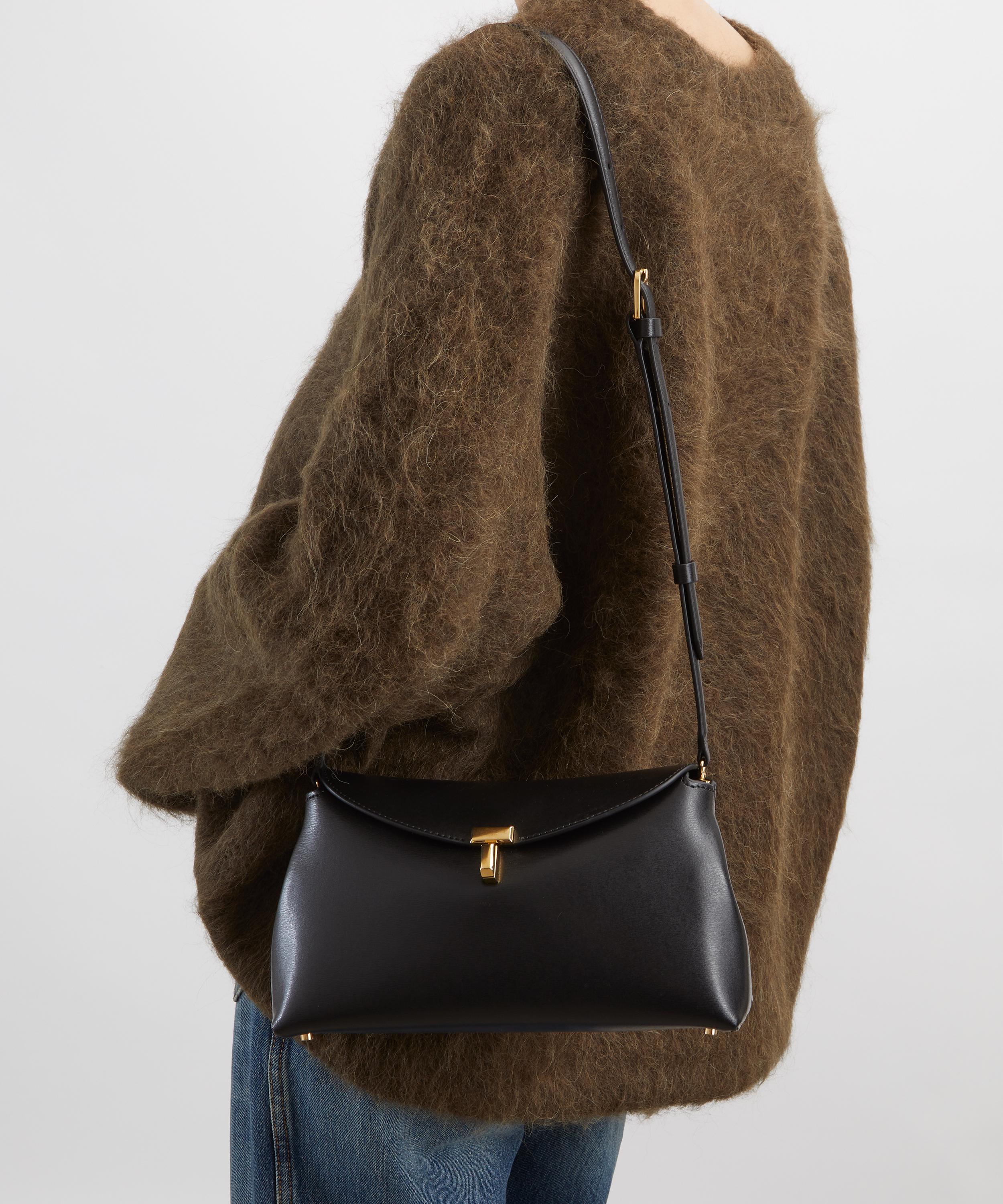 Toteme - T-Lock Leather Clutch Bag image number 6