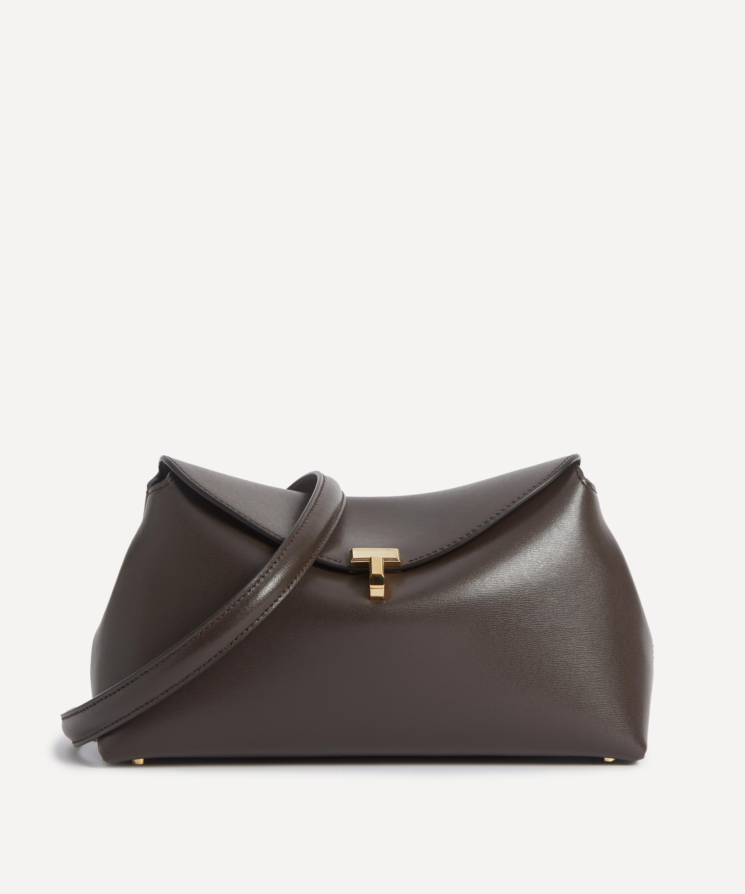 Toteme - T-Lock Leather Clutch Bag