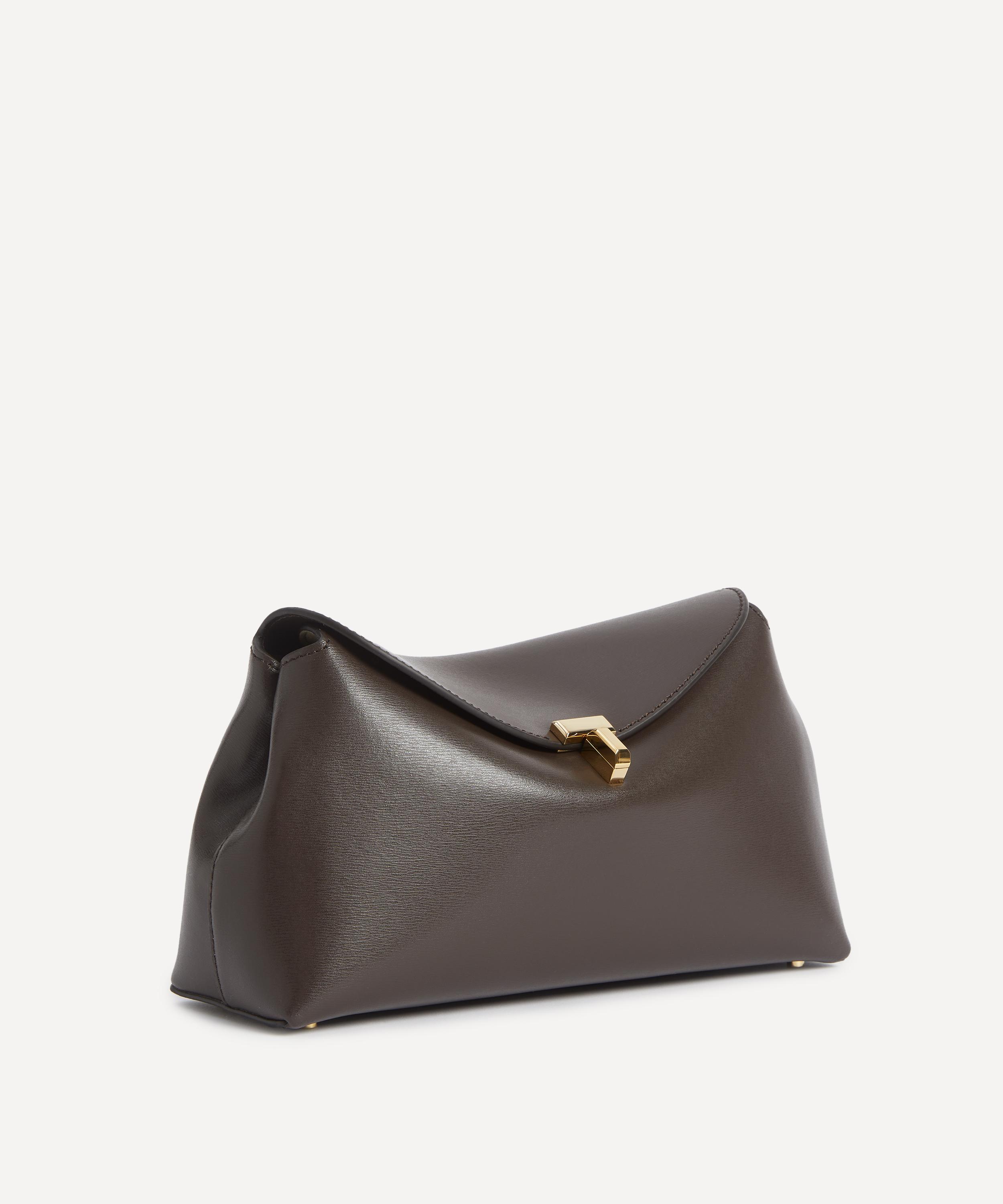 Toteme - T-Lock Leather Clutch Bag image number 2