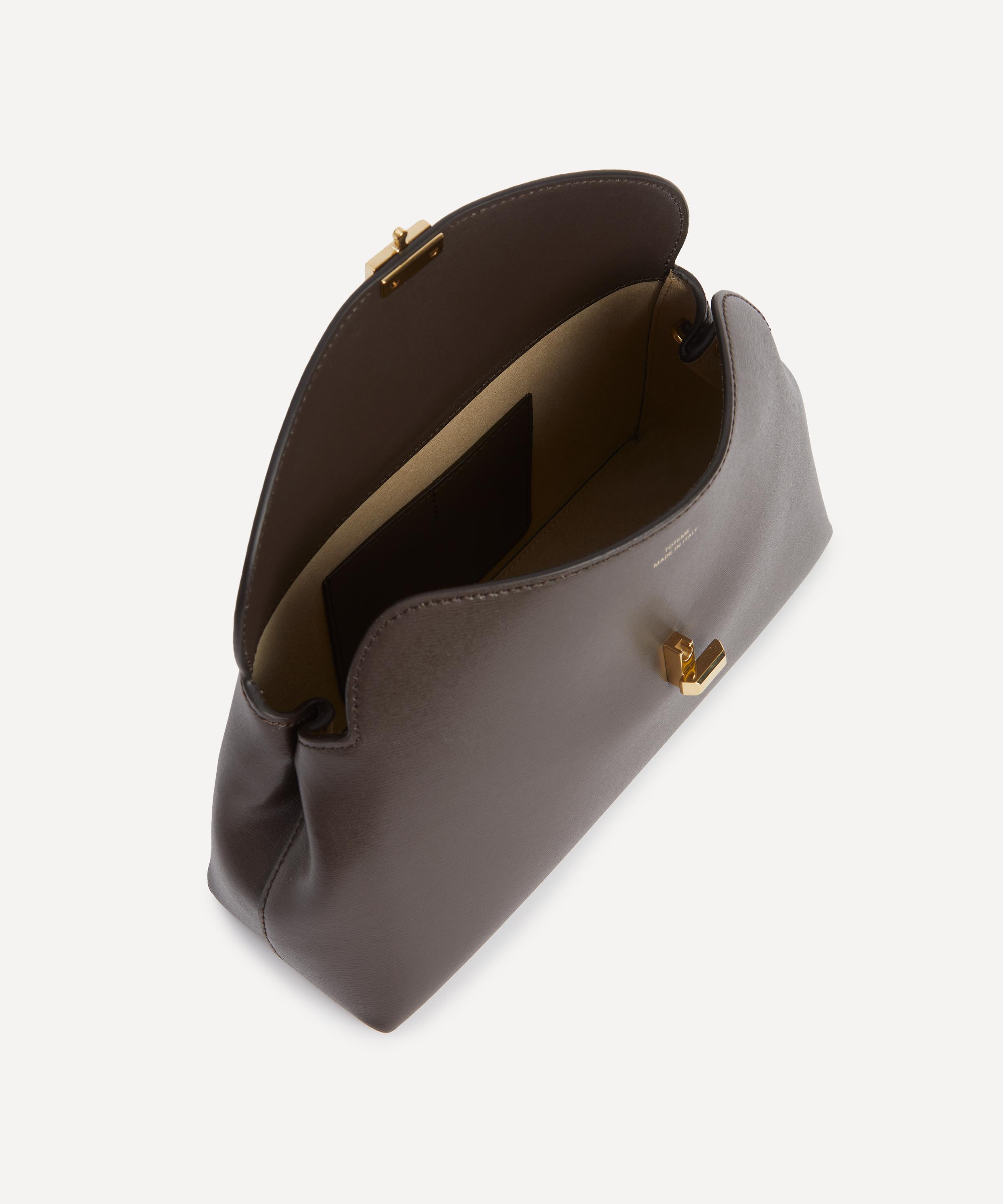 Toteme - T-Lock Leather Clutch Bag image number 5